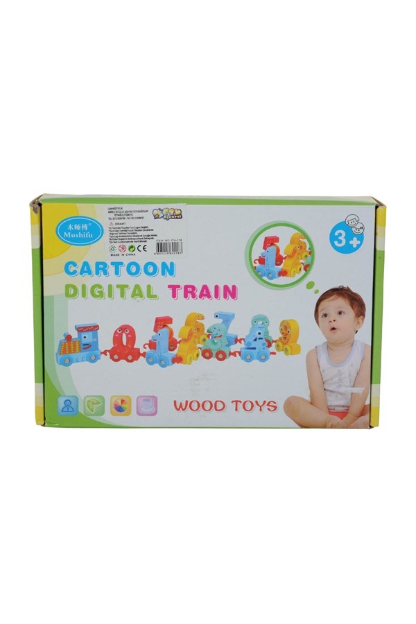 Ahşap Eğitici Sayılı Tren oyuncağı
