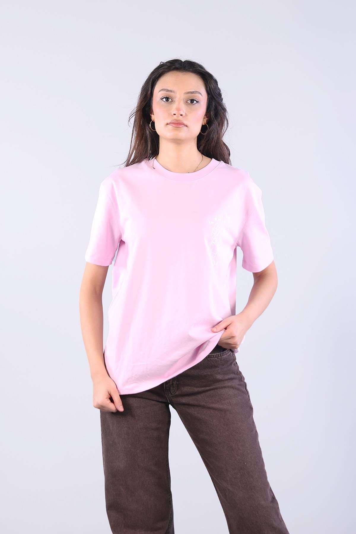 10576 La Dolce Vita Istakoz Baskılı O Yaka T-shirt