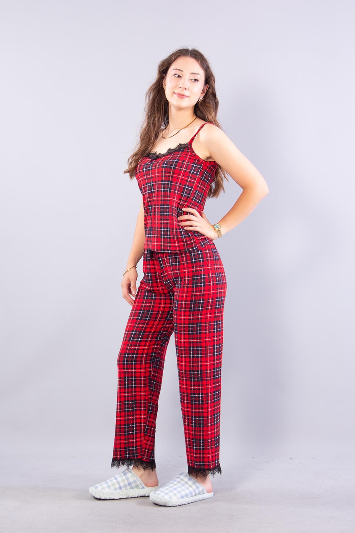 13926 İp Askılı Uzun Alt Pijama Takımı