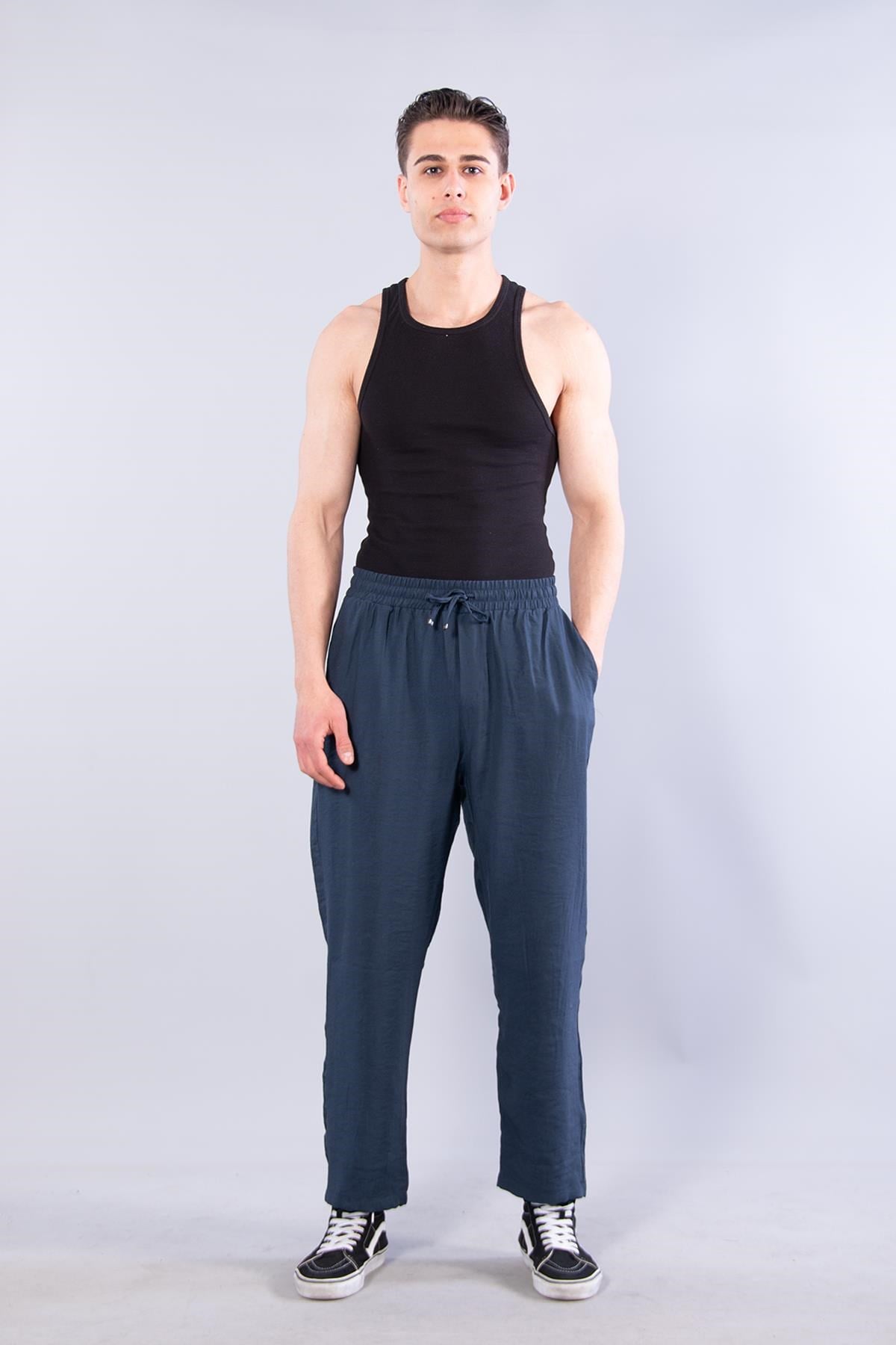 1639 Beli Lastik İpli Pantolon
