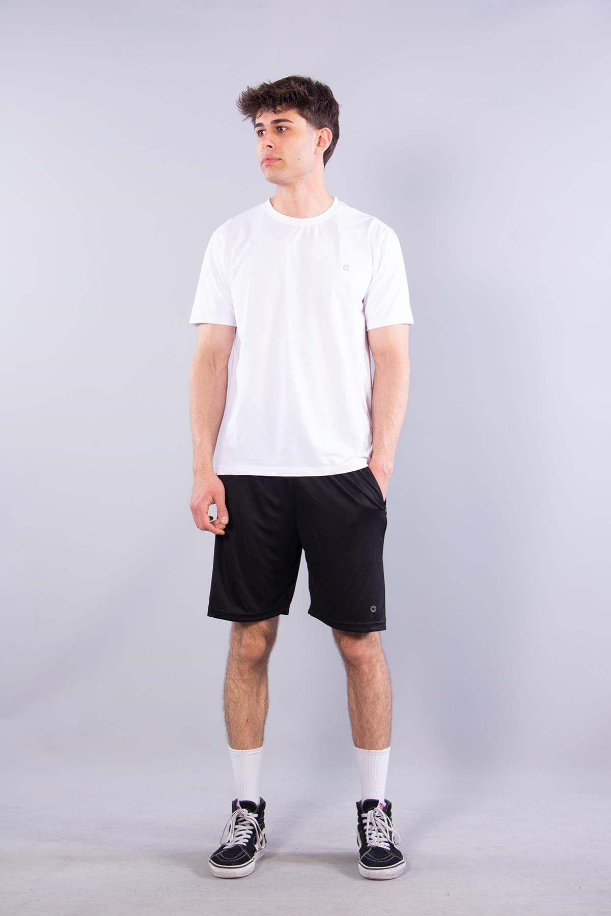 17 Sıfır Yaka Meç Baskı T-shirt