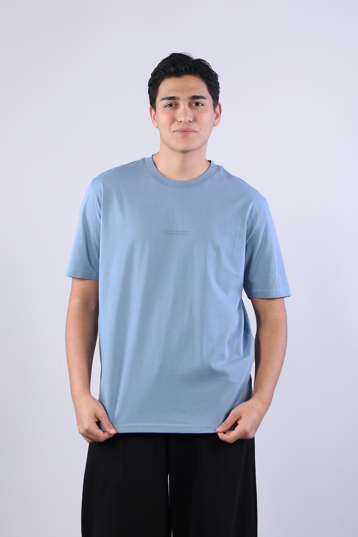 2271 Baskı 3 O yaka 24*1 Süprem Oversize T-shirt