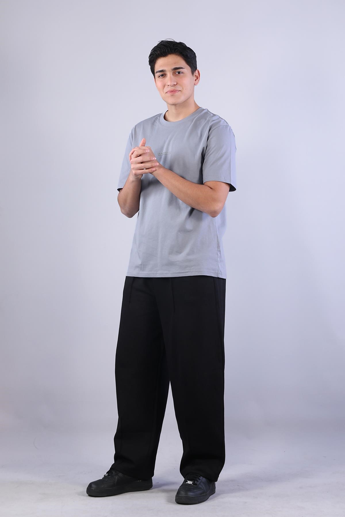 2271 Baskı 3 O yaka 24*1 Süprem Oversize T-shirt