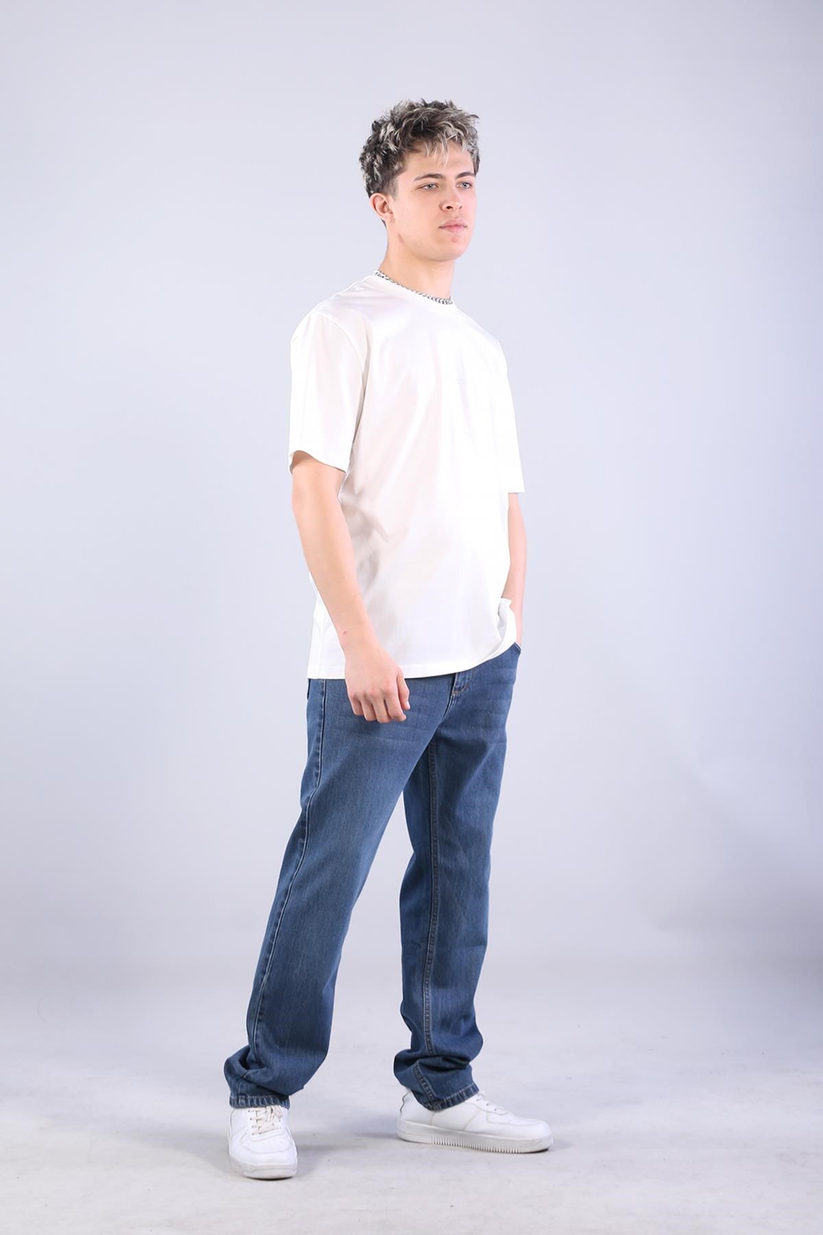 2271 Baskı 3 O yaka 24*1 Süprem Oversize T-shirt