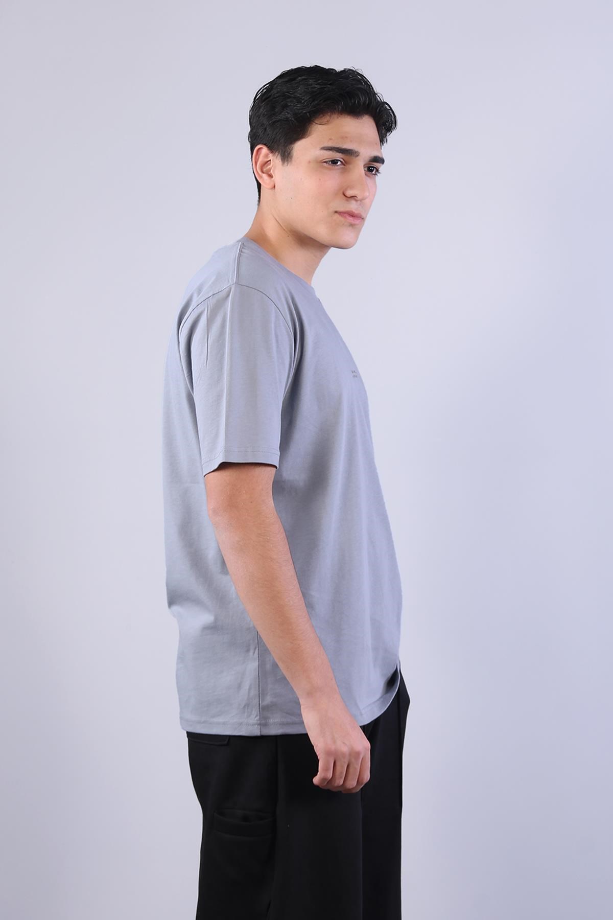 2271 Baskı 3 O yaka 24*1 Süprem Oversize T-shirt