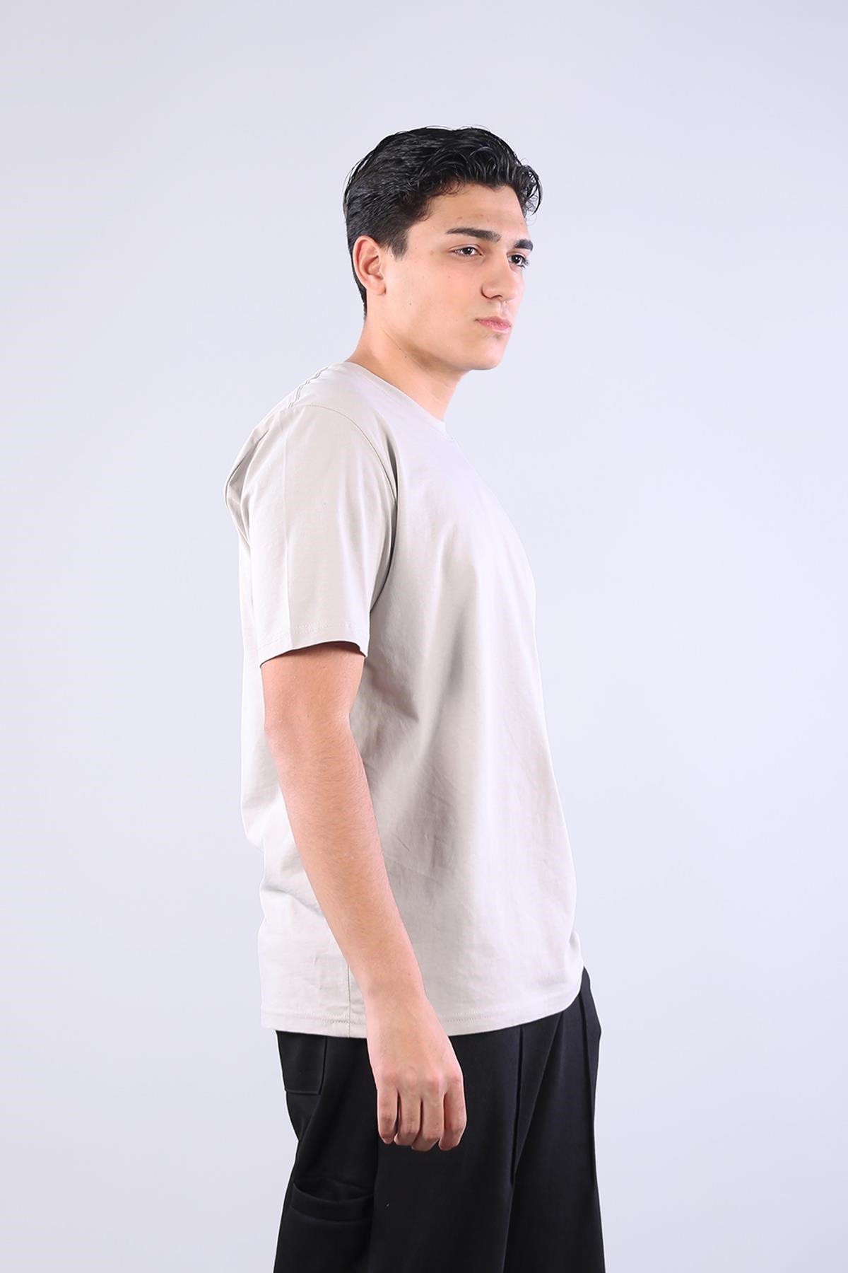 2271 Baskı 4 O yaka 24*1 Süprem Oversize T-shirt