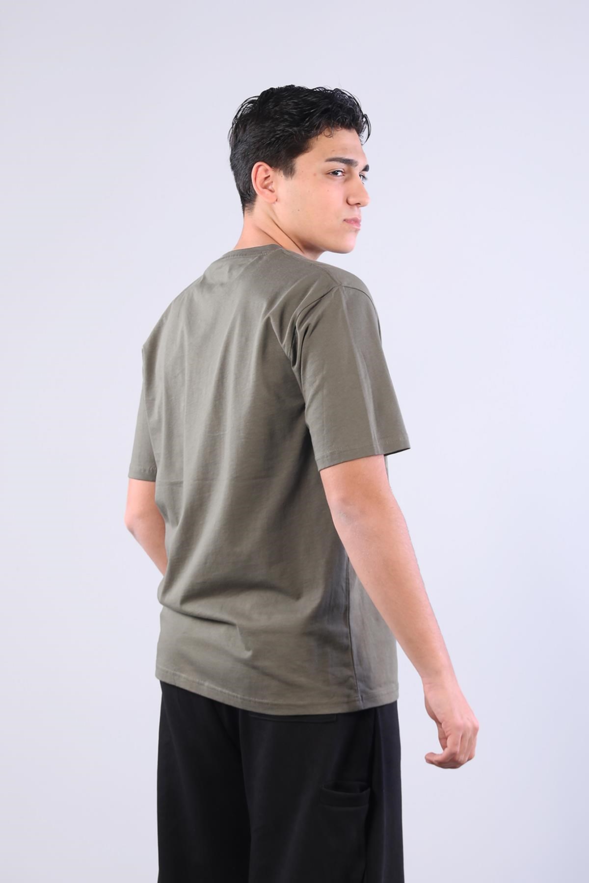 2271 Baskı 4 O yaka 24*1 Süprem Oversize T-shirt