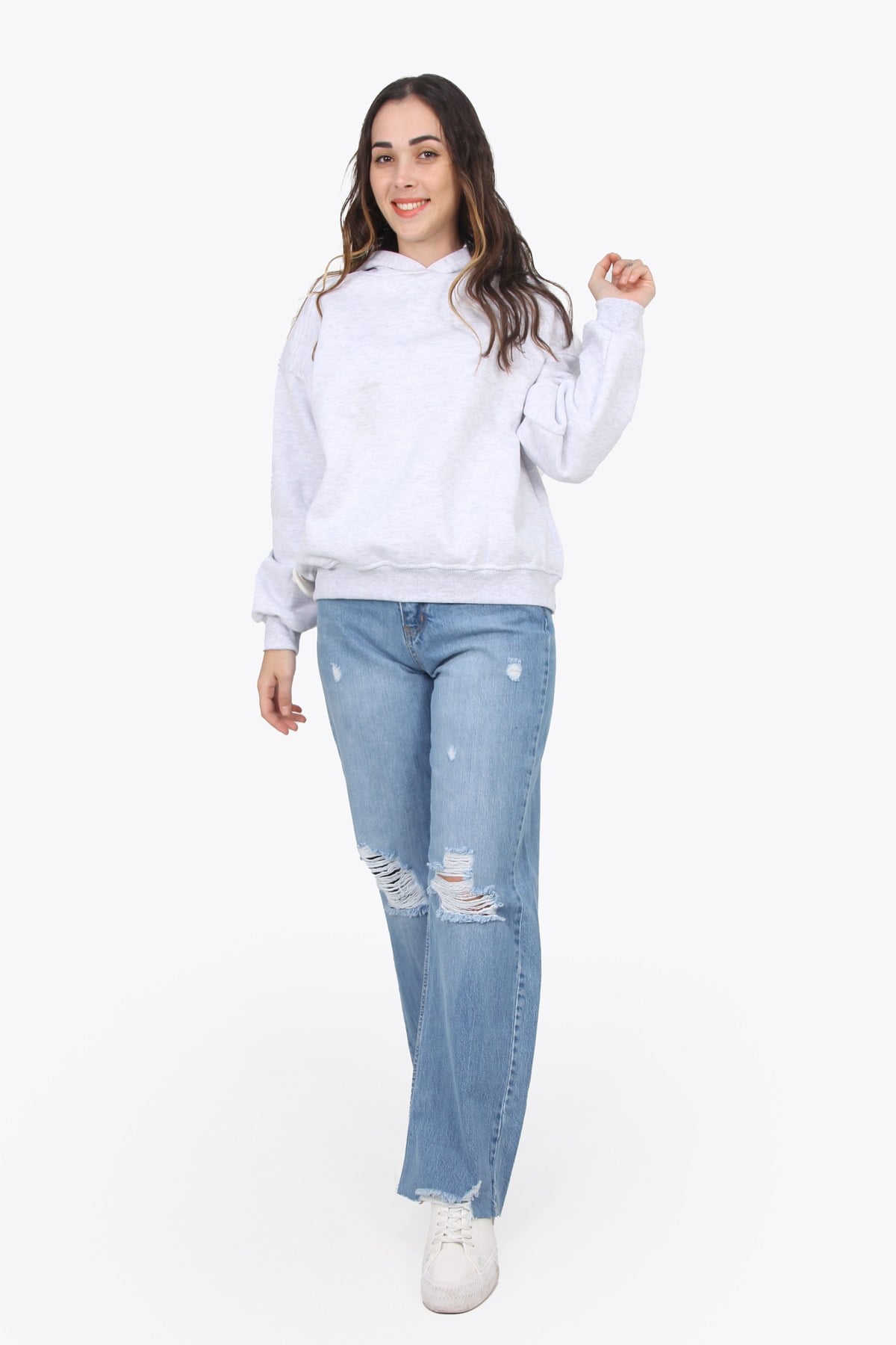 25122 Kapşonlu 3 İplik Sweat