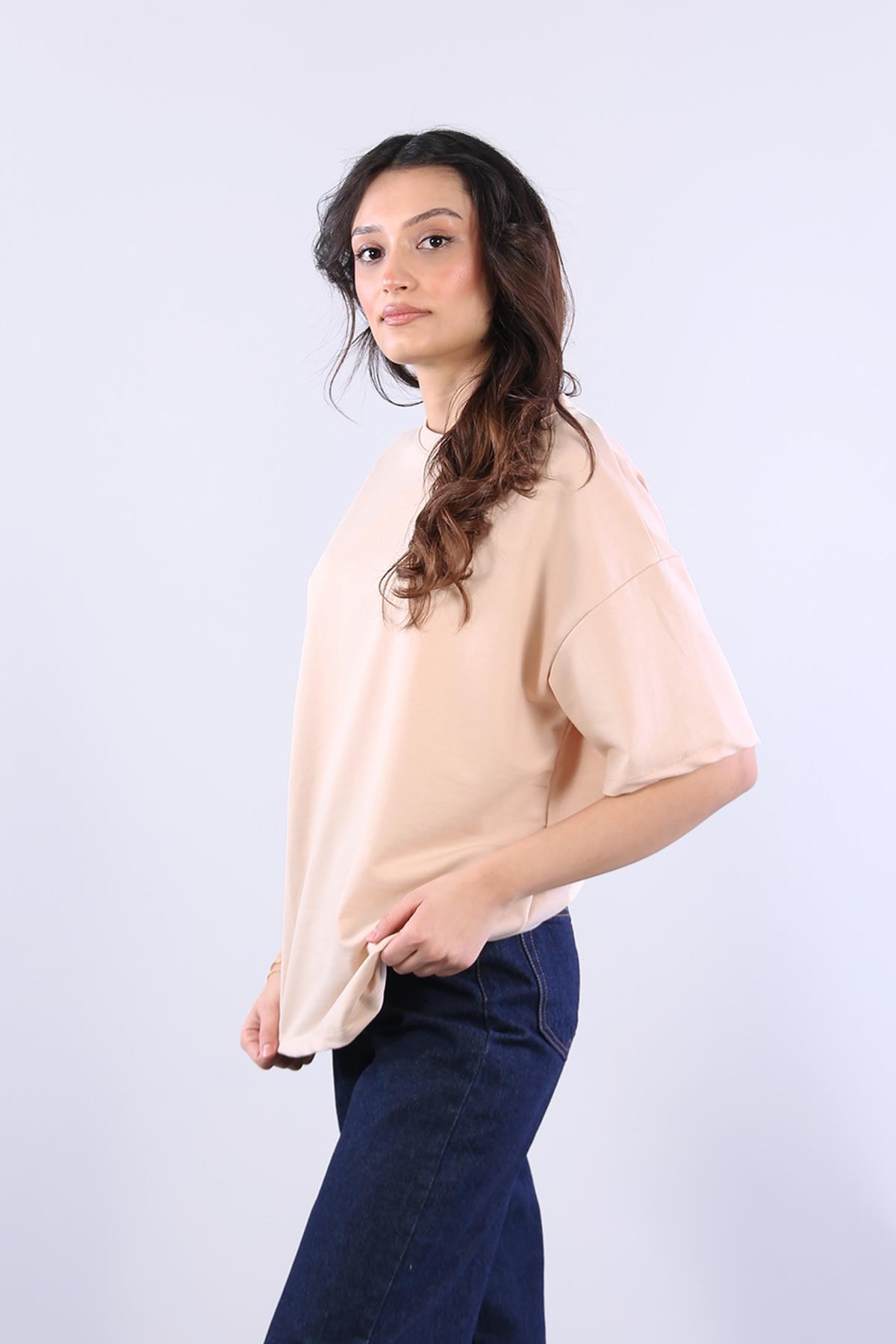25620 İki İplik Düz T-shirt