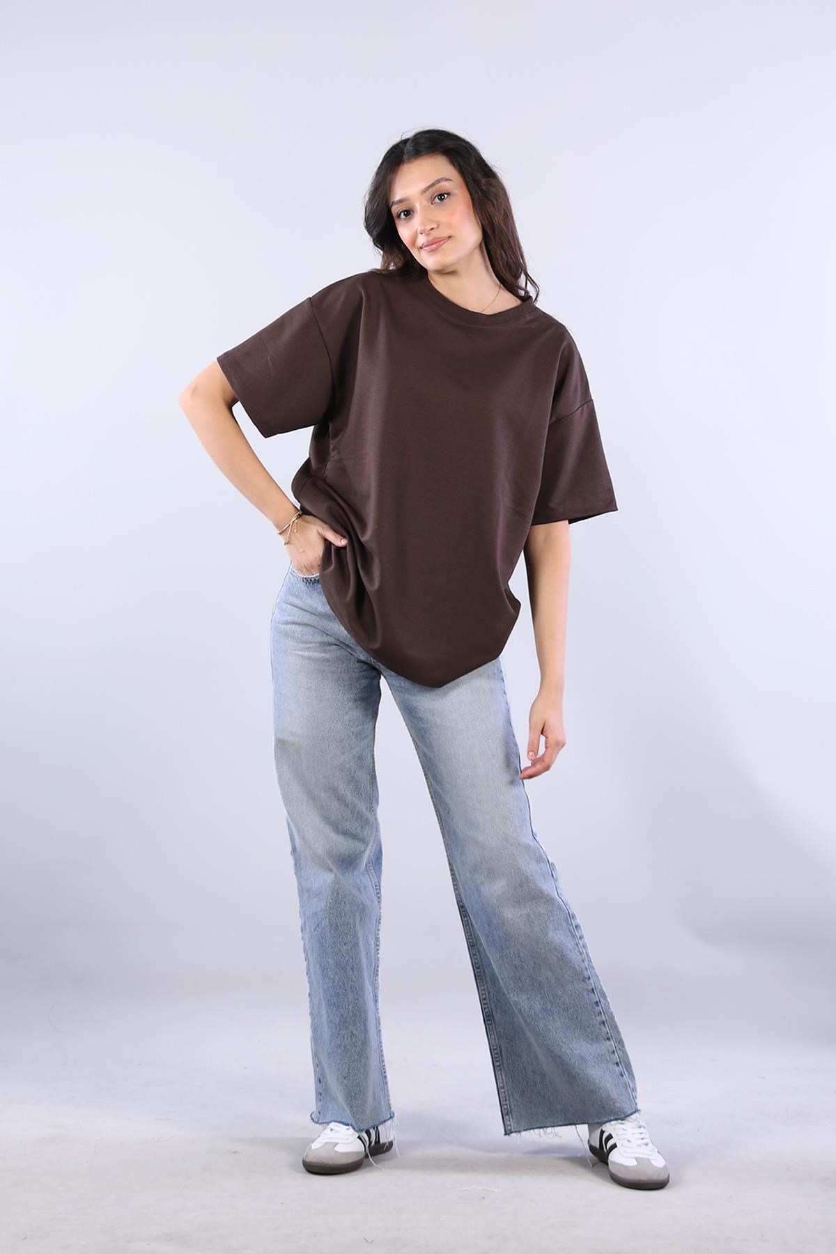 25620 İki İplik Düz T-shirt