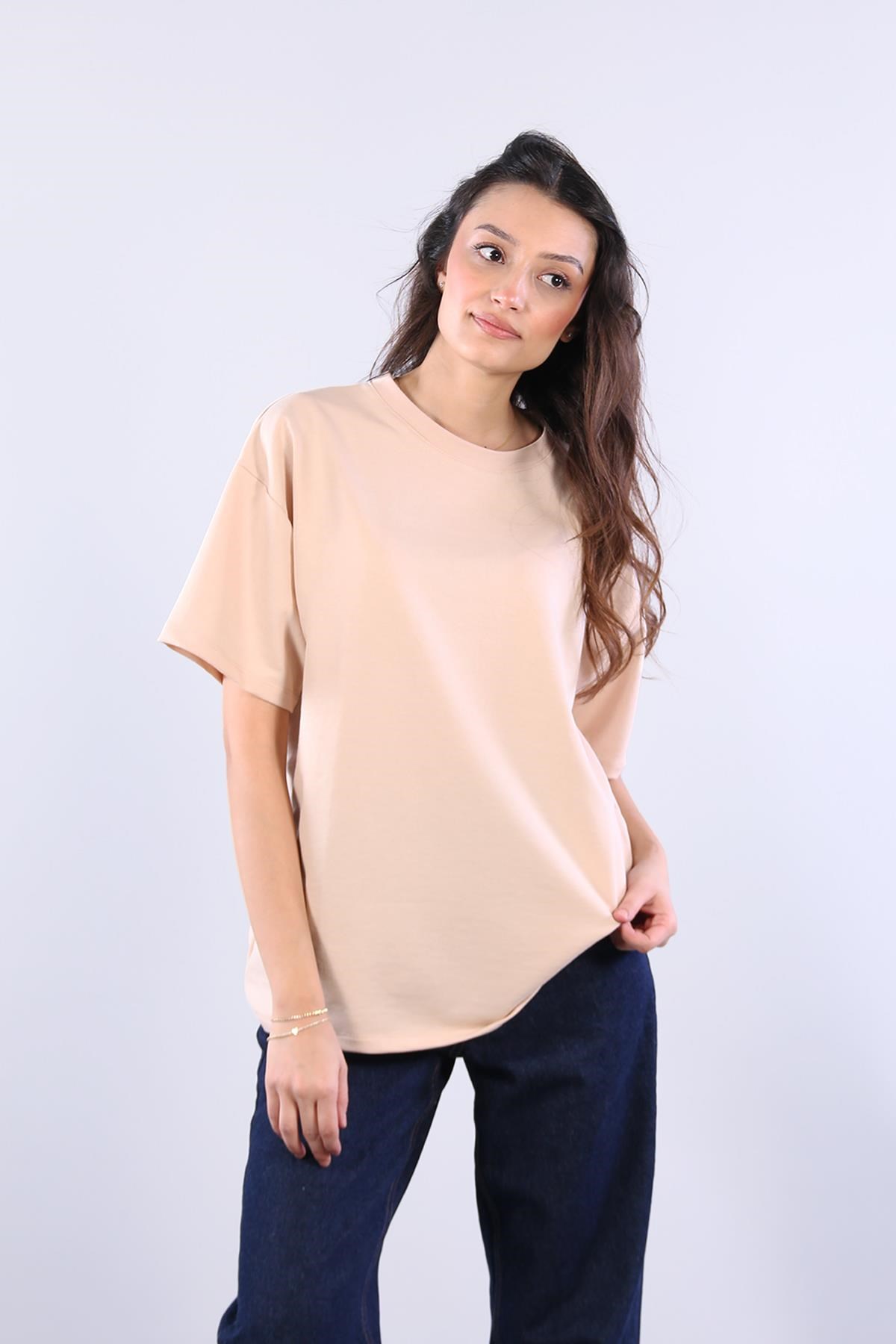 25620 İki İplik Düz T-shirt