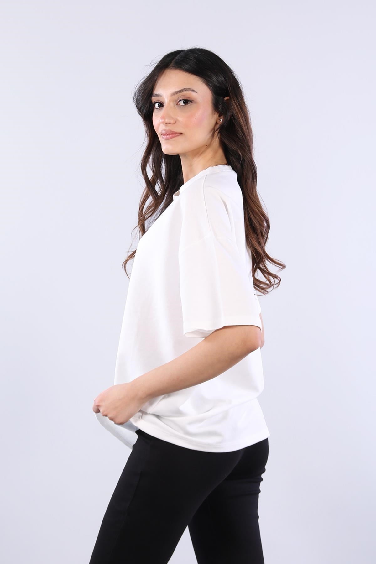 25620 İki İplik Düz T-shirt
