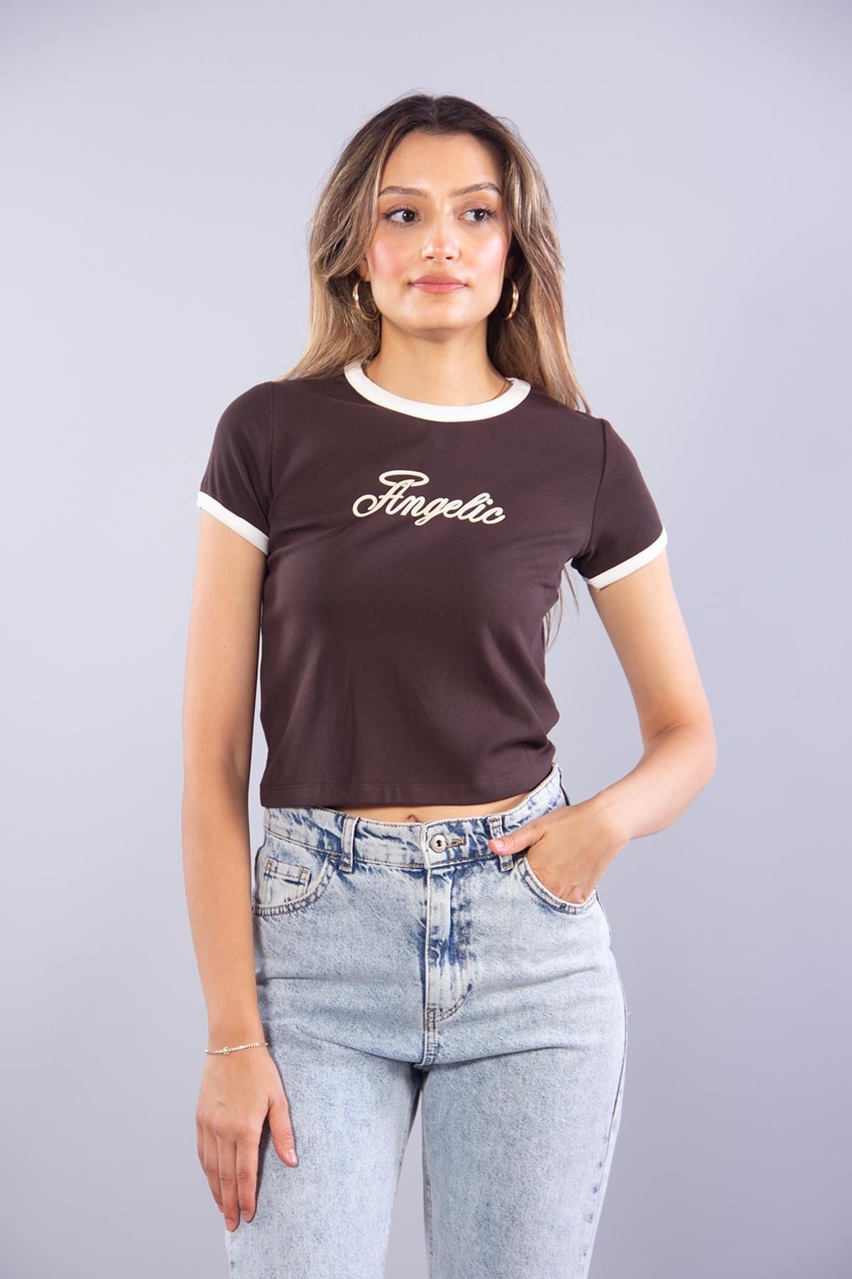 25669 Baskılı Garni Ribana Crop