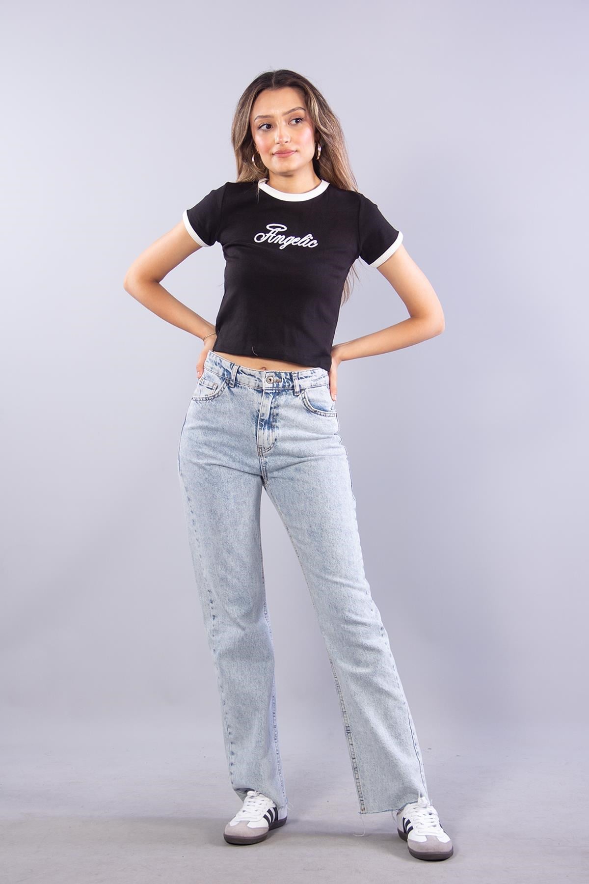 25669 Baskılı Garni Ribana Crop