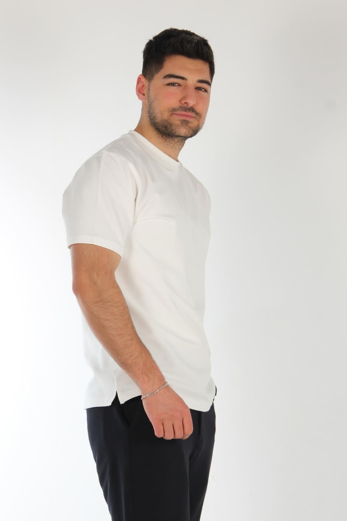 2610 Lyc İki İplik O yaka T-shirt