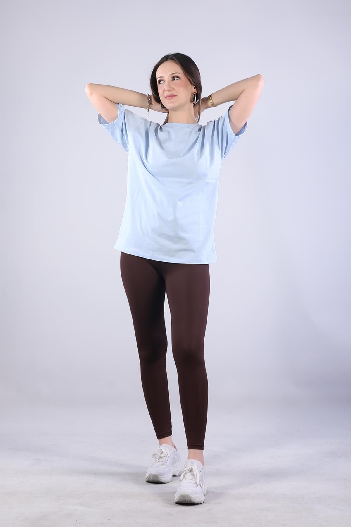 26501 O Yaka Süprem Oversize T-shirt