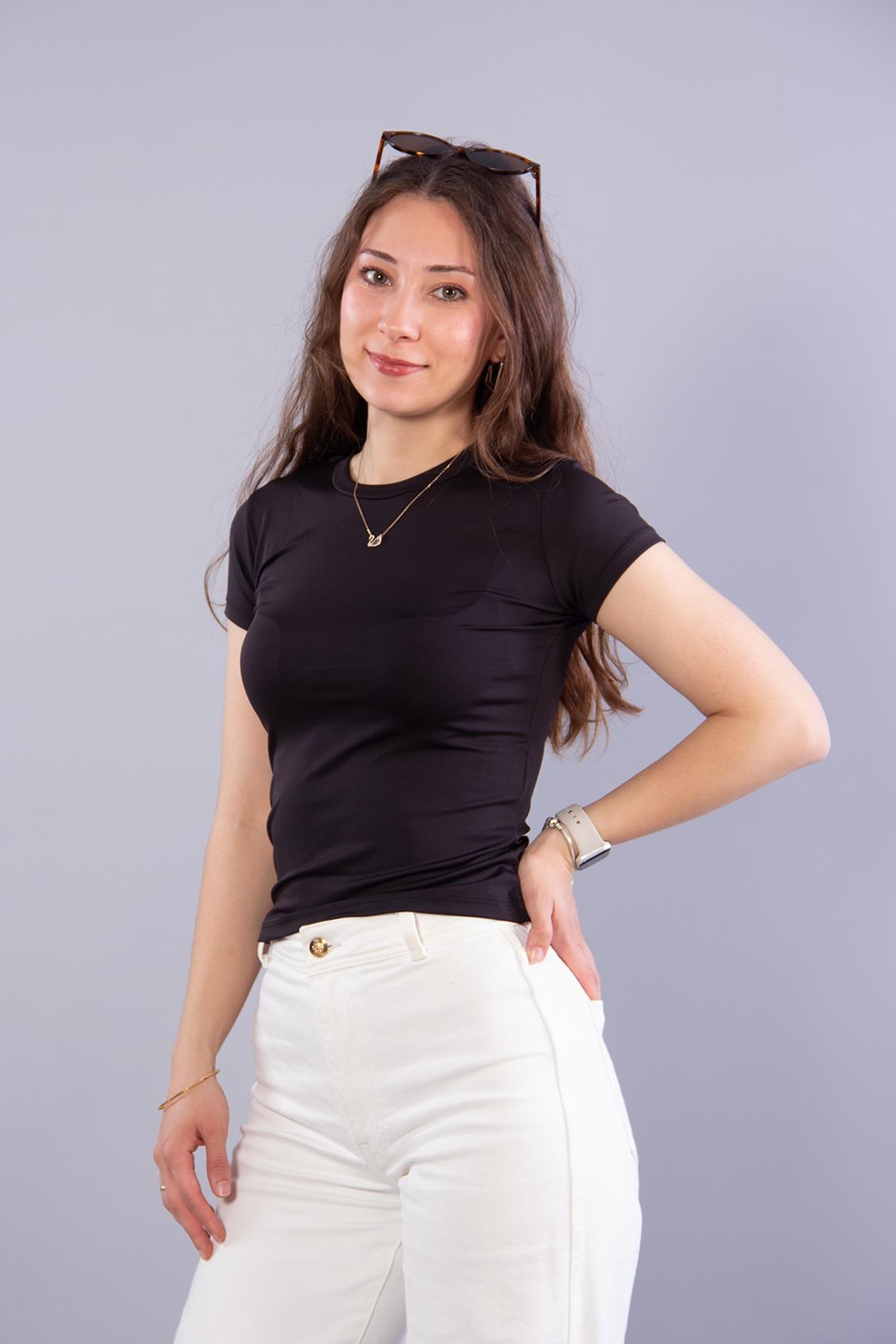26737 Poliamid Kumaş O Yaka T-shirt
