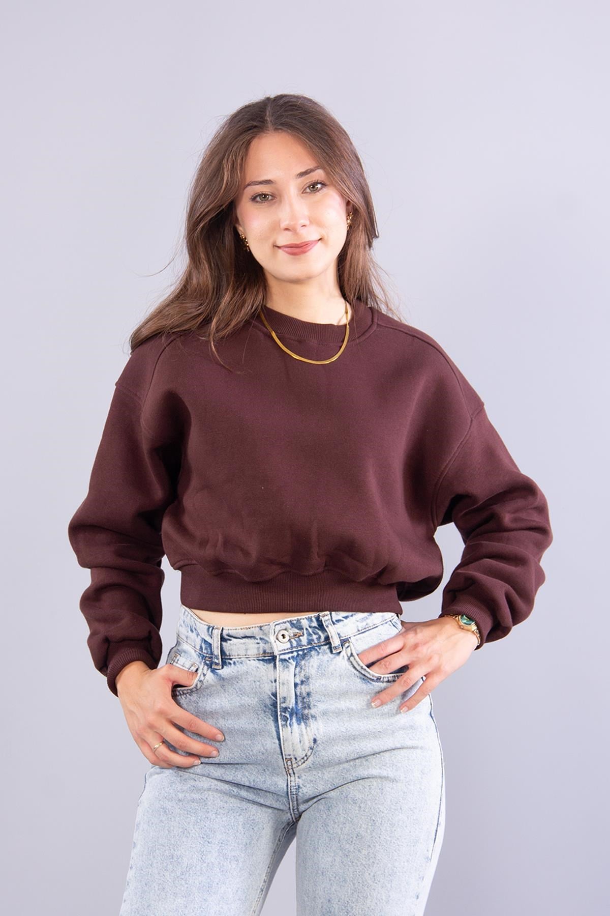 2705 Reglan Kol Altı Ribanalı Kısa Sweat
