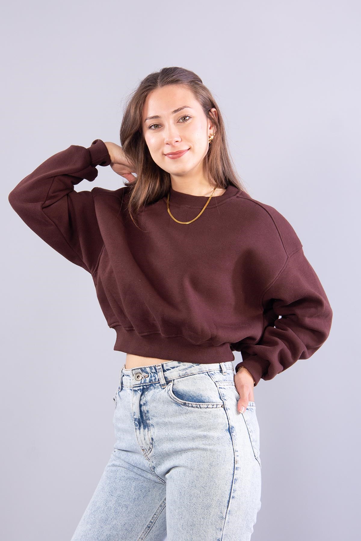 2705 Reglan Kol Altı Ribanalı Kısa Sweat