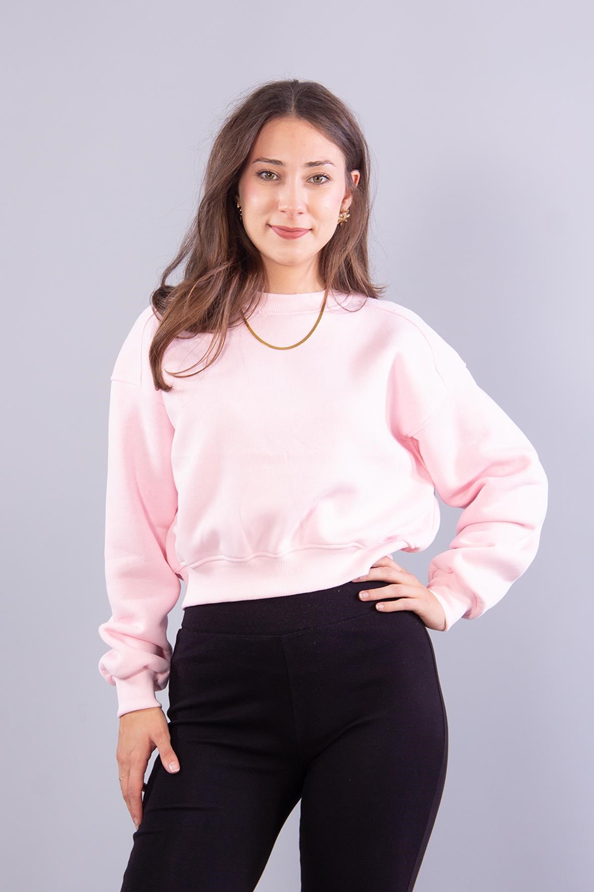2705 Reglan Kol Altı Ribanalı Kısa Sweat