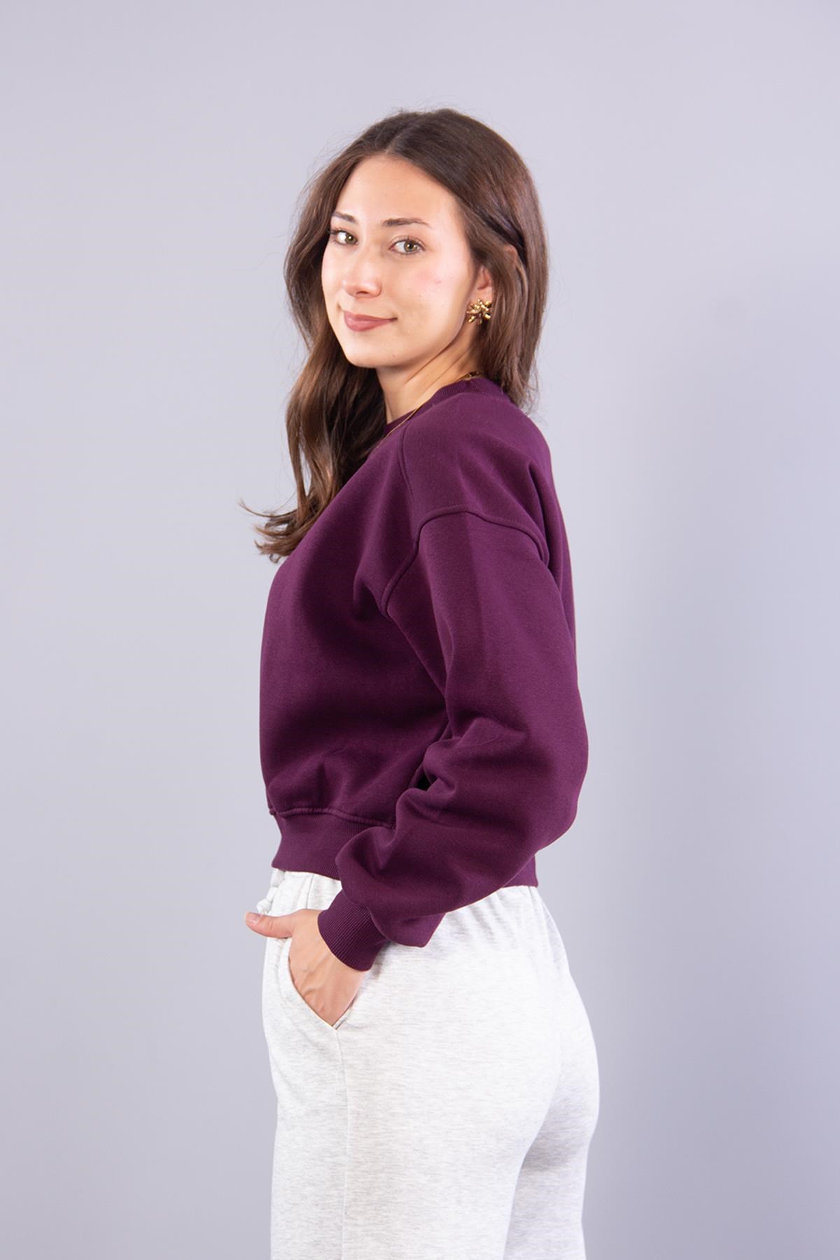 2705 Reglan Kol Altı Ribanalı Kısa Sweat
