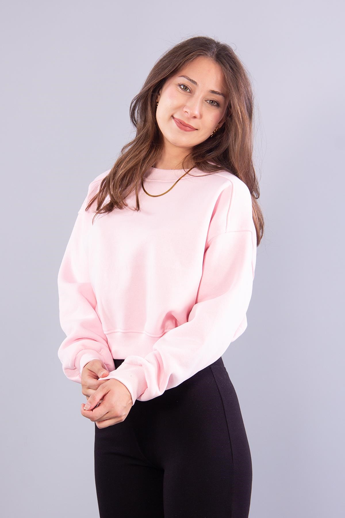 2705 Reglan Kol Altı Ribanalı Kısa Sweat