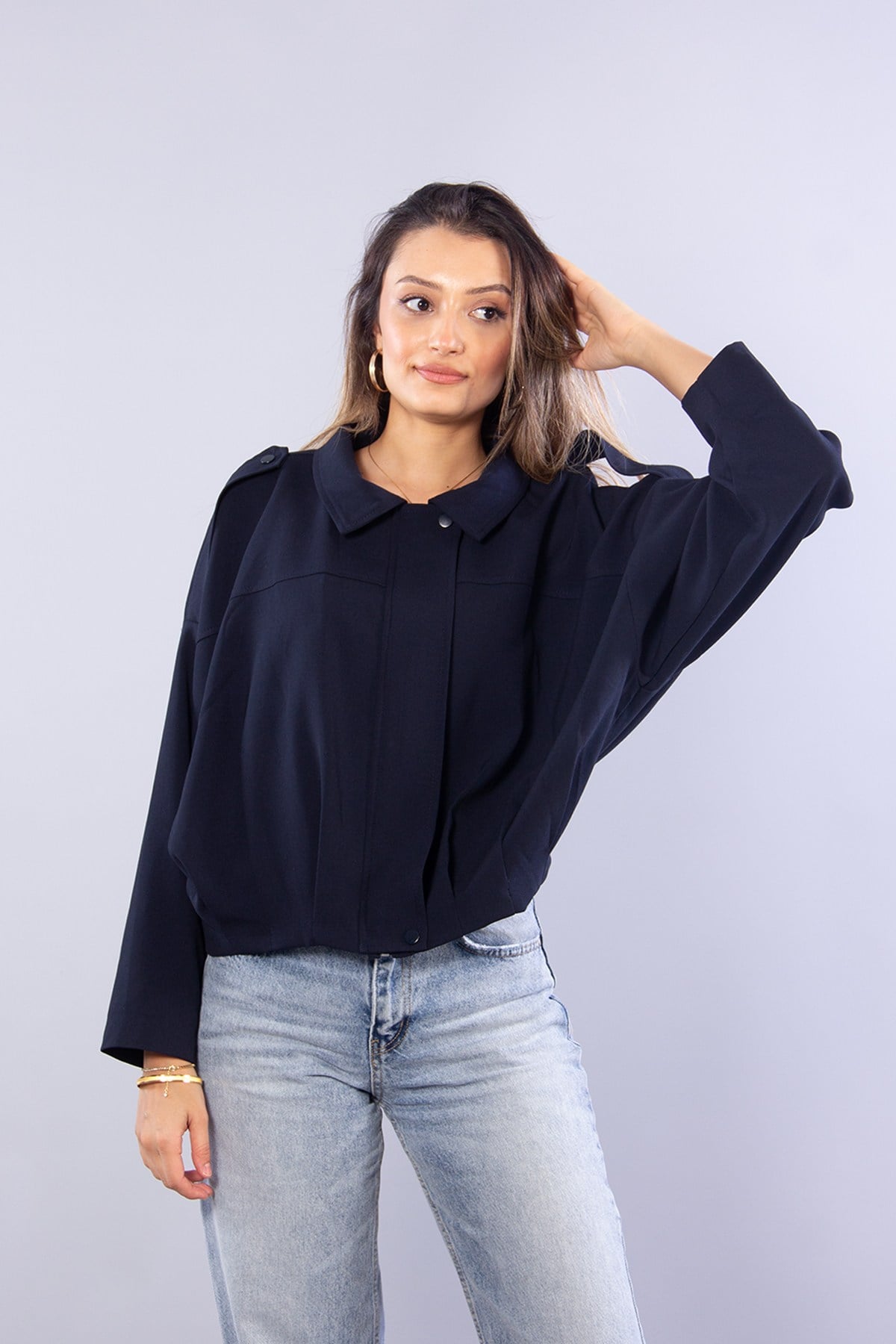 2978 Omzu Apoletli Bomber Ceket