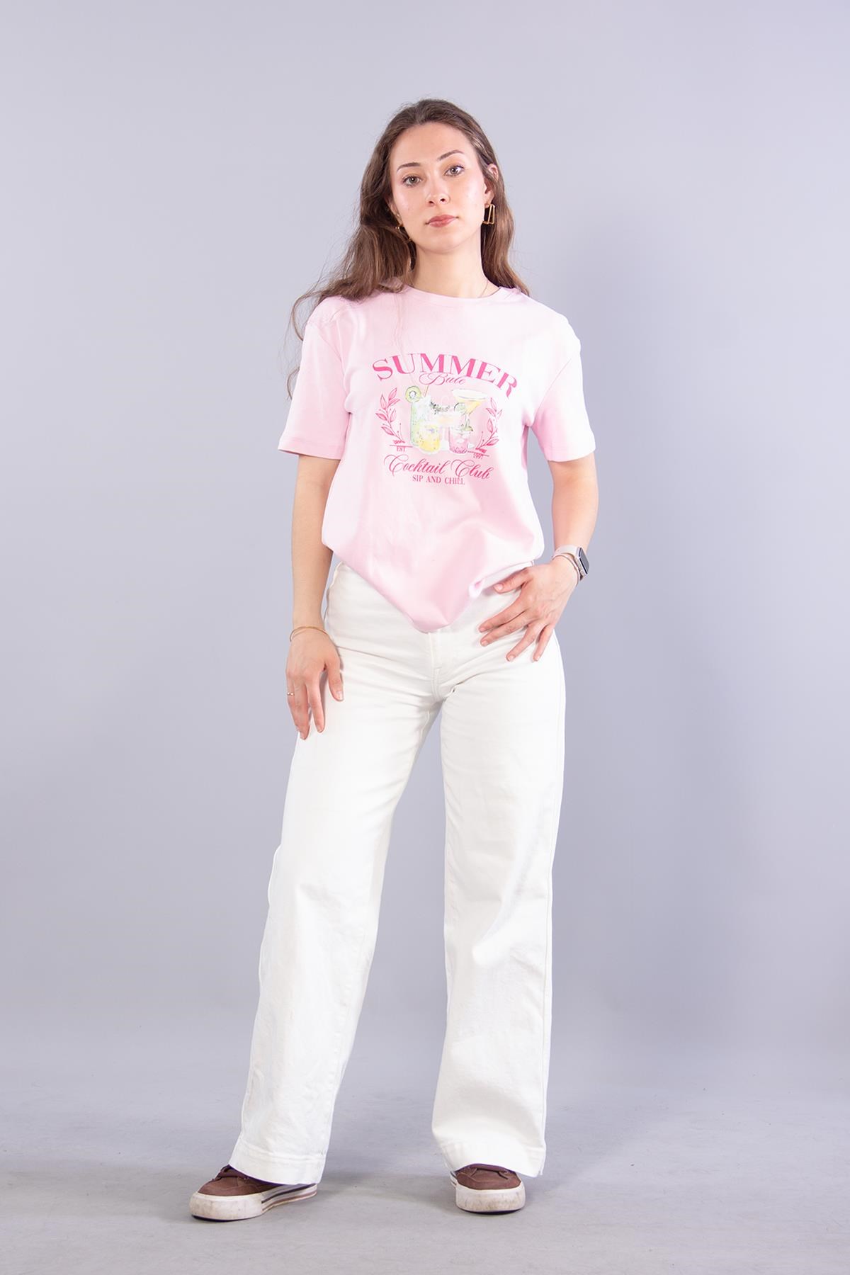3405 Summer Bale O Yaka T-shirt