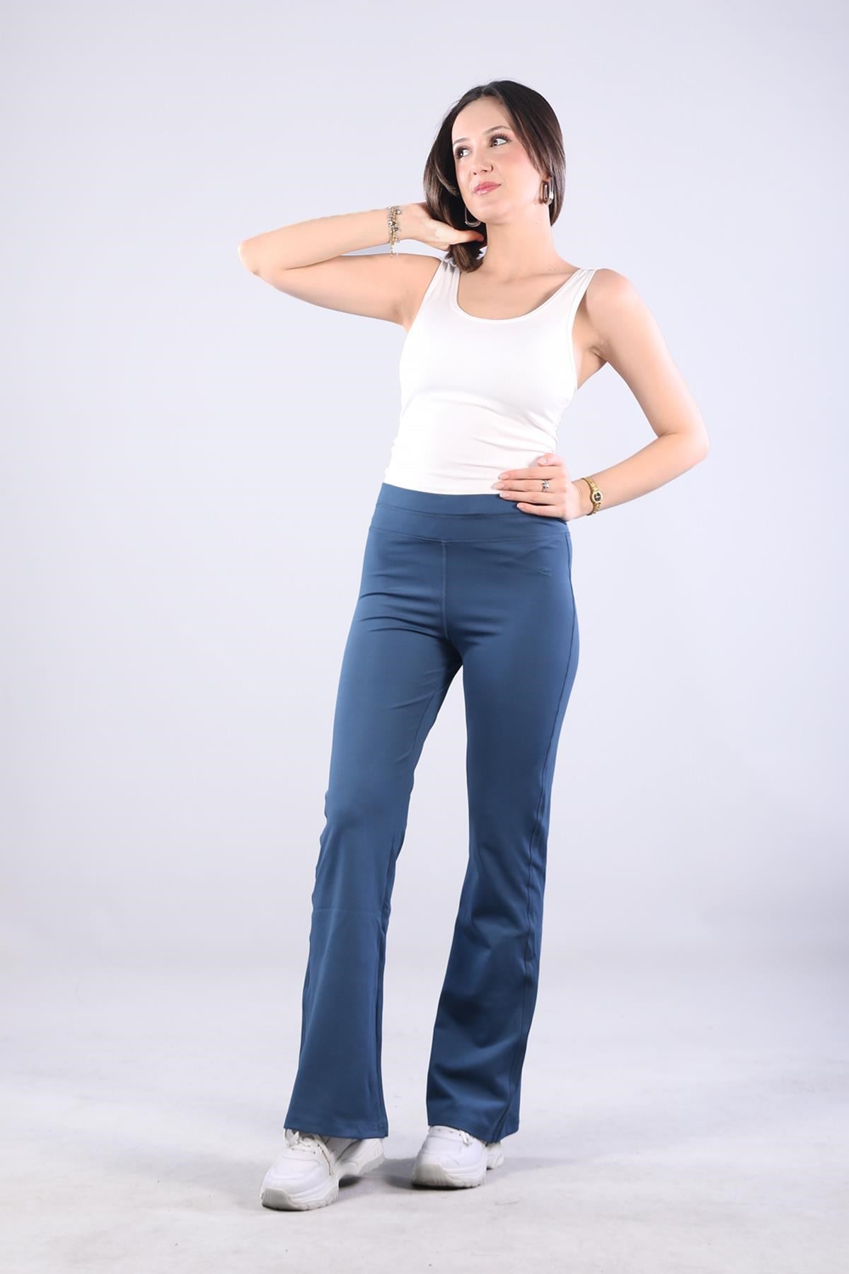 3702-4157 İspanyol Paça Poliviskon Tayt