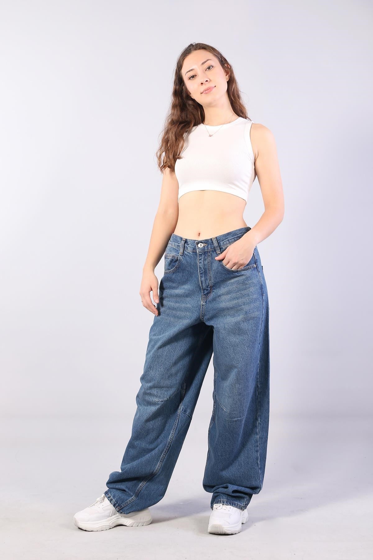 388 Kemer Tokalı Baggy Pantolon