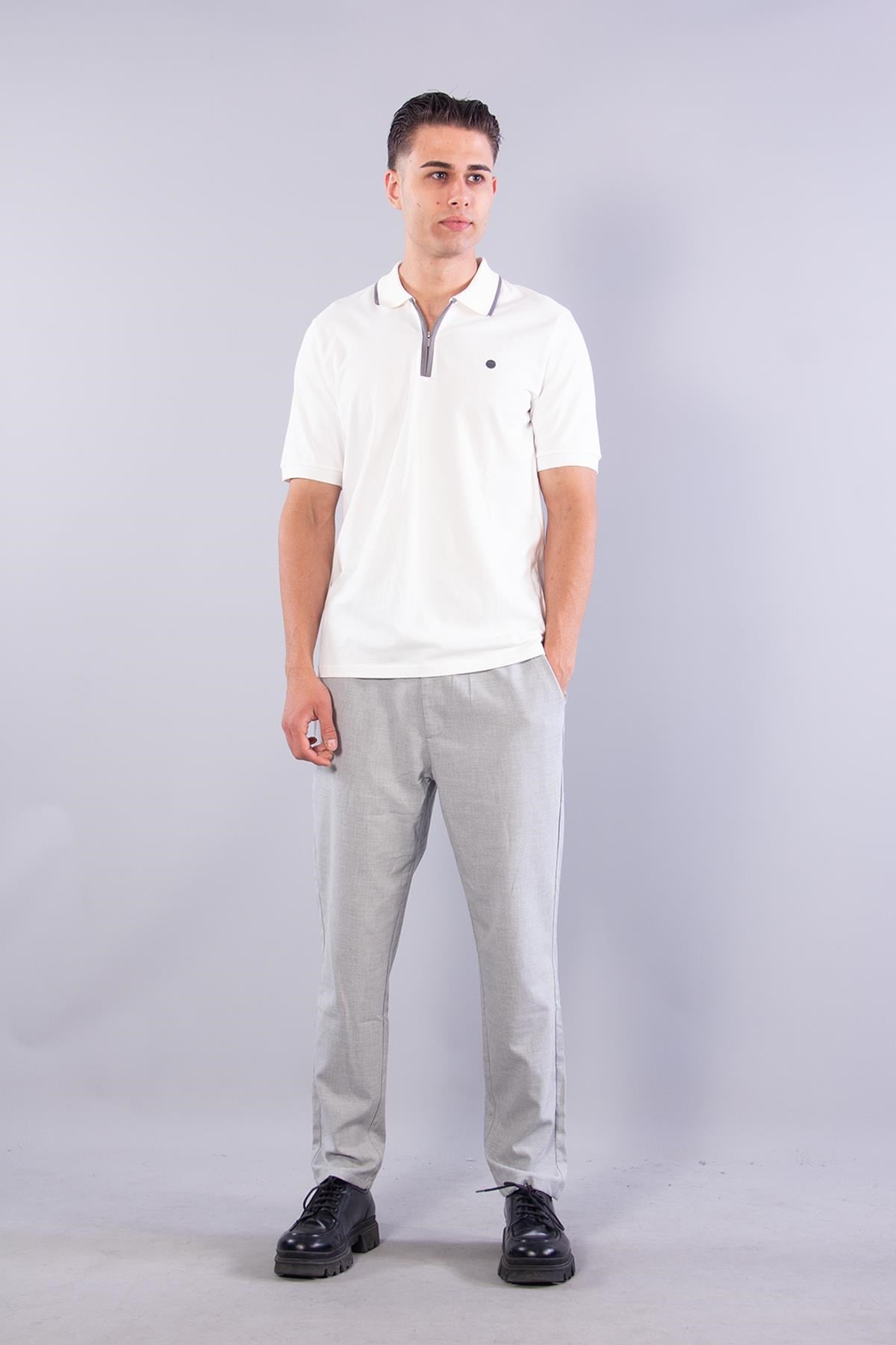 4062 Polo Yaka Fermuarlı T-shirt