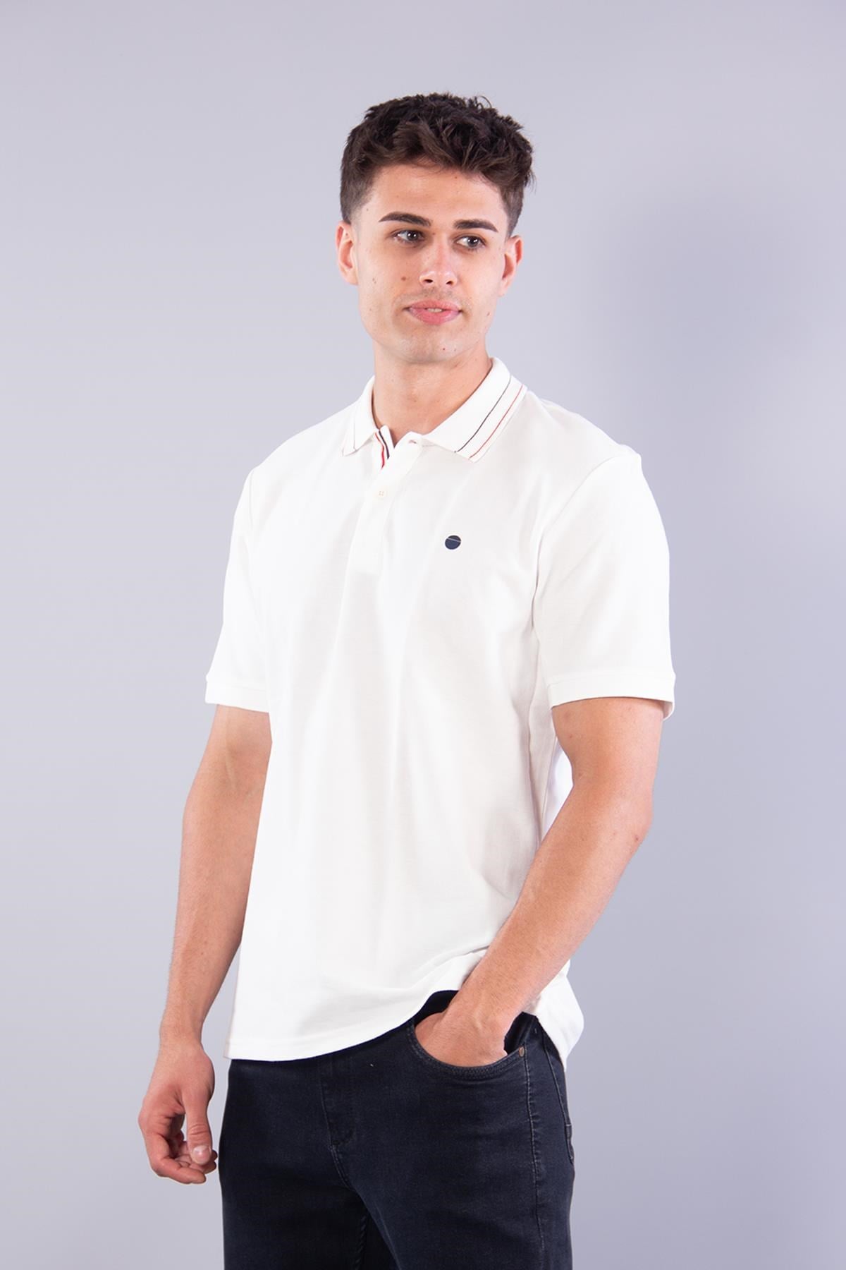 4065 Polo Yaka Düğmeli T-shirt