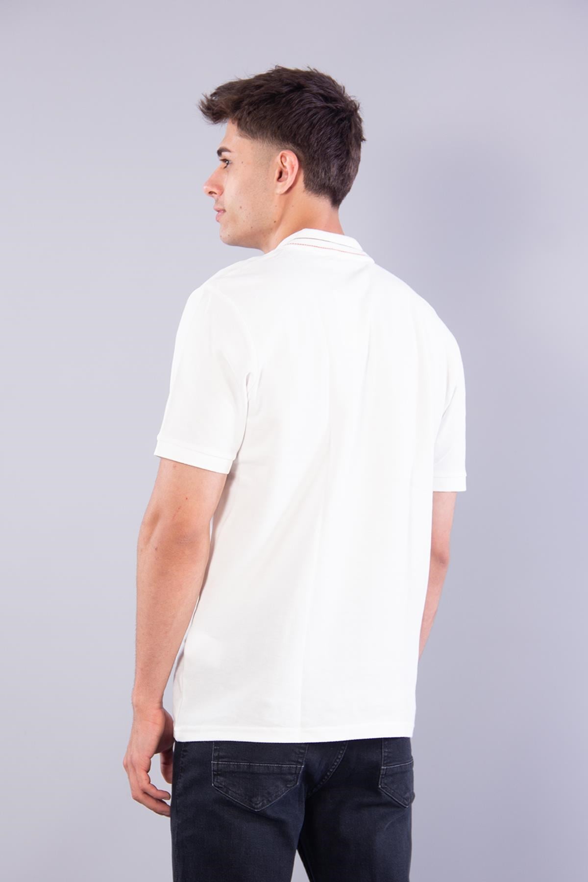 4065 Polo Yaka Düğmeli T-shirt