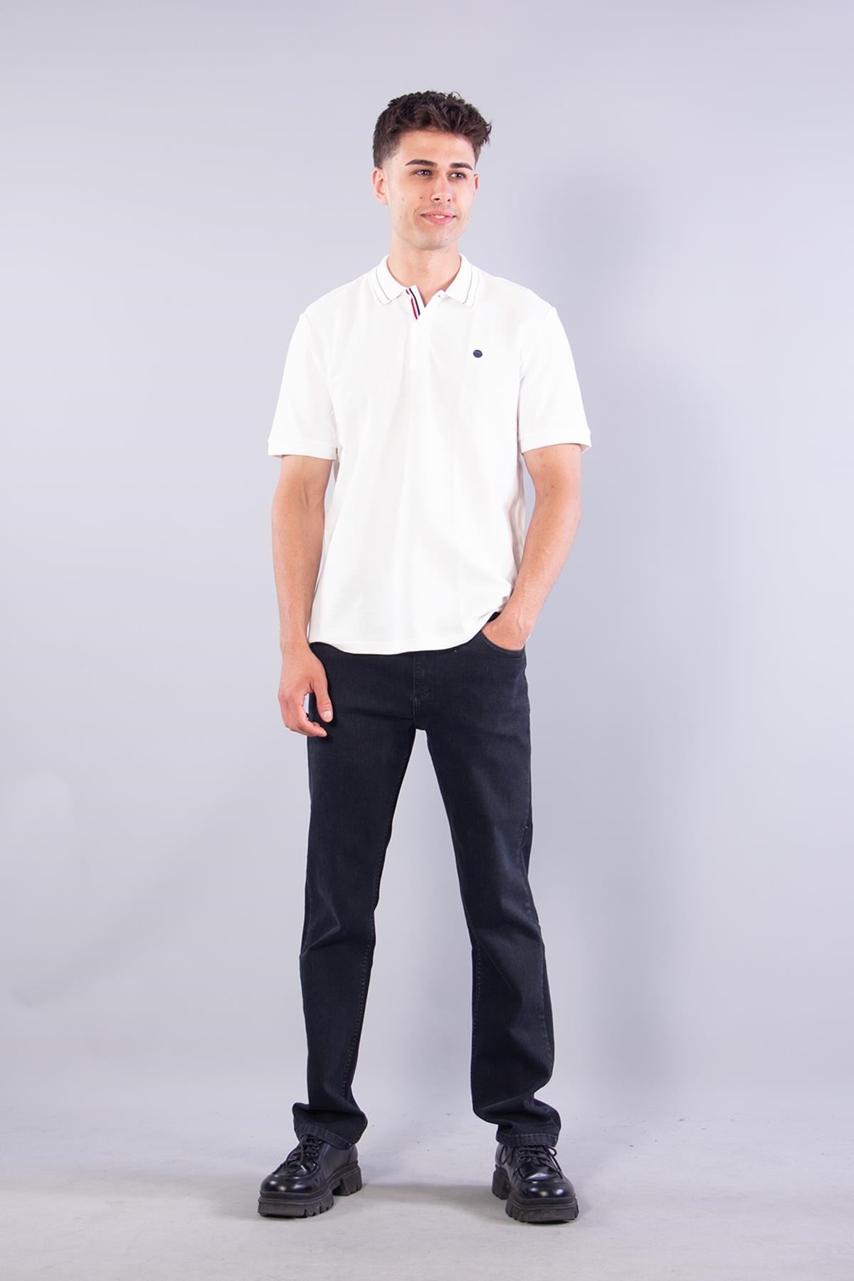 4065 Polo Yaka Düğmeli T-shirt