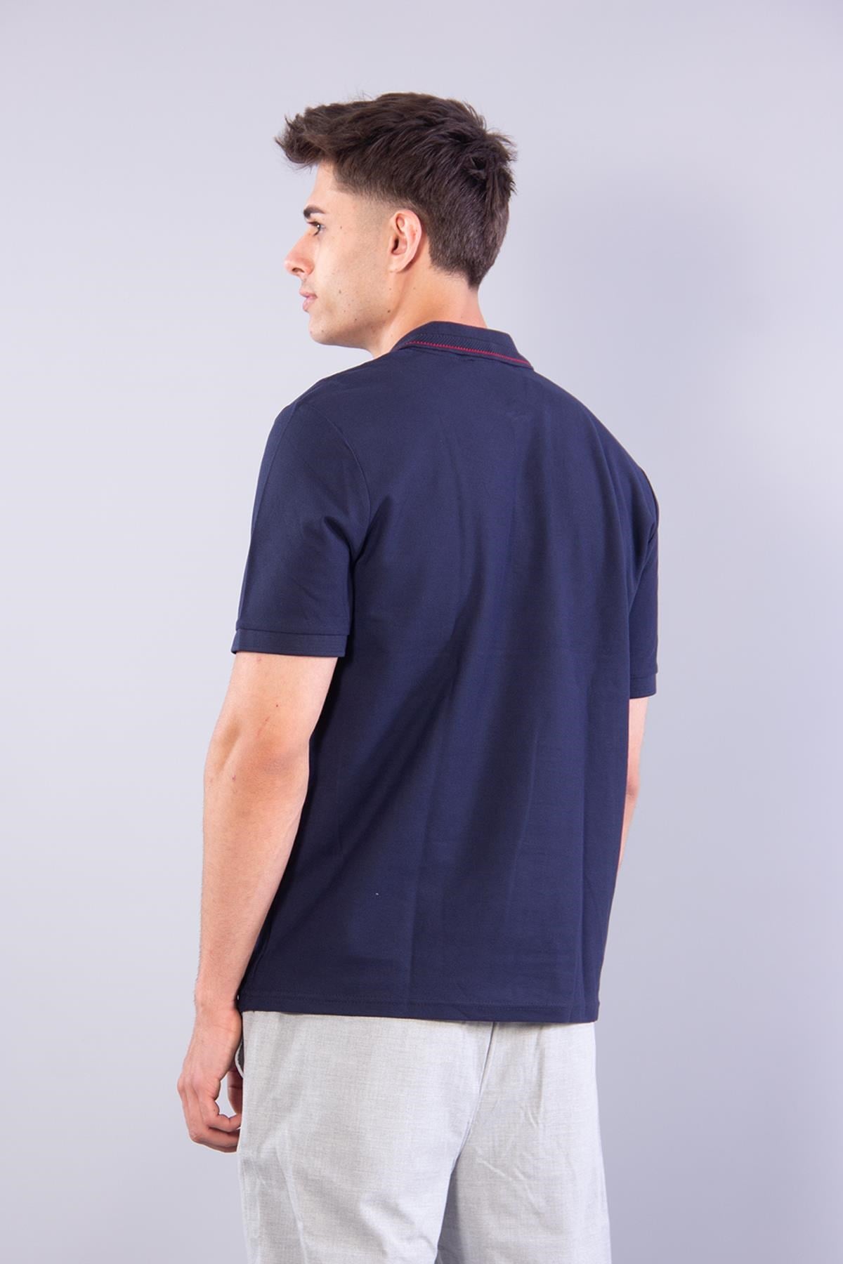 4065 Polo Yaka Düğmeli T-shirt