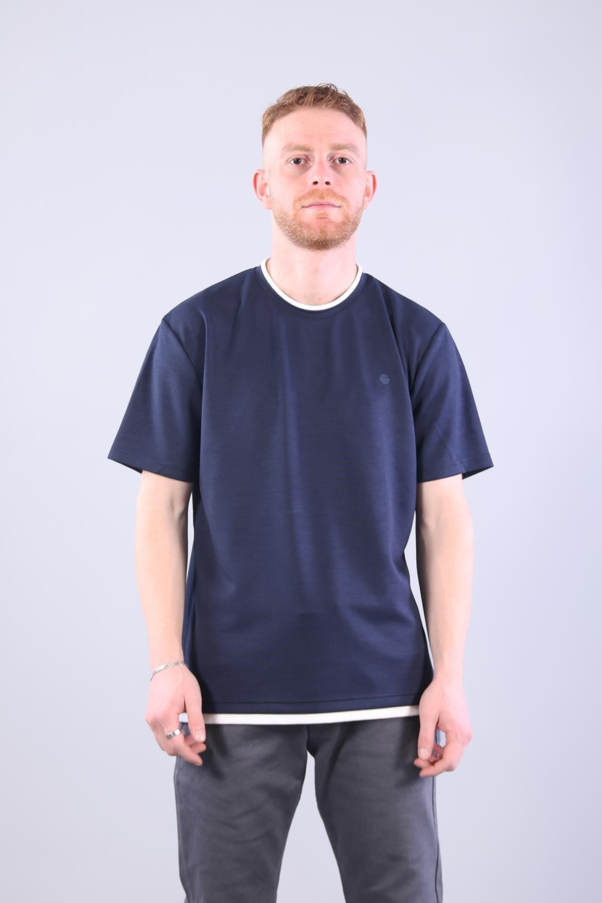 4091 O Yaka Etek Ucu Farklı T-shirt