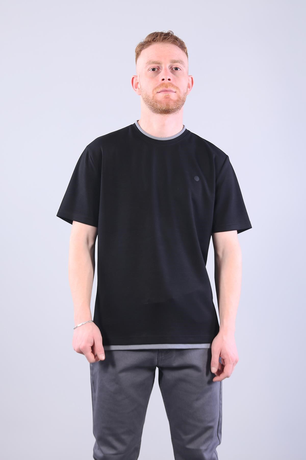4091 O Yaka Etek Ucu Farklı T-shirt
