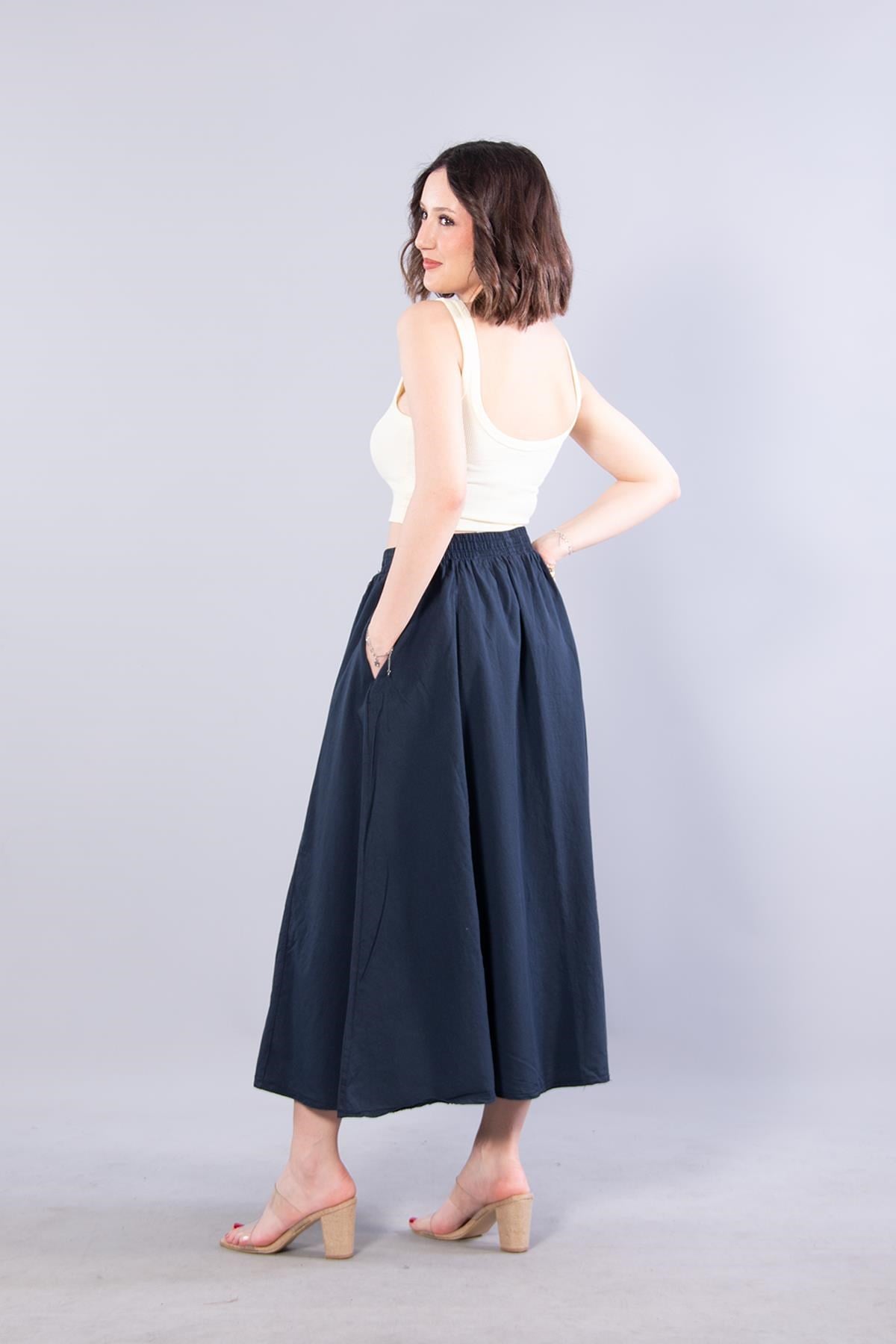 4449 Poplin Uzun Etek
