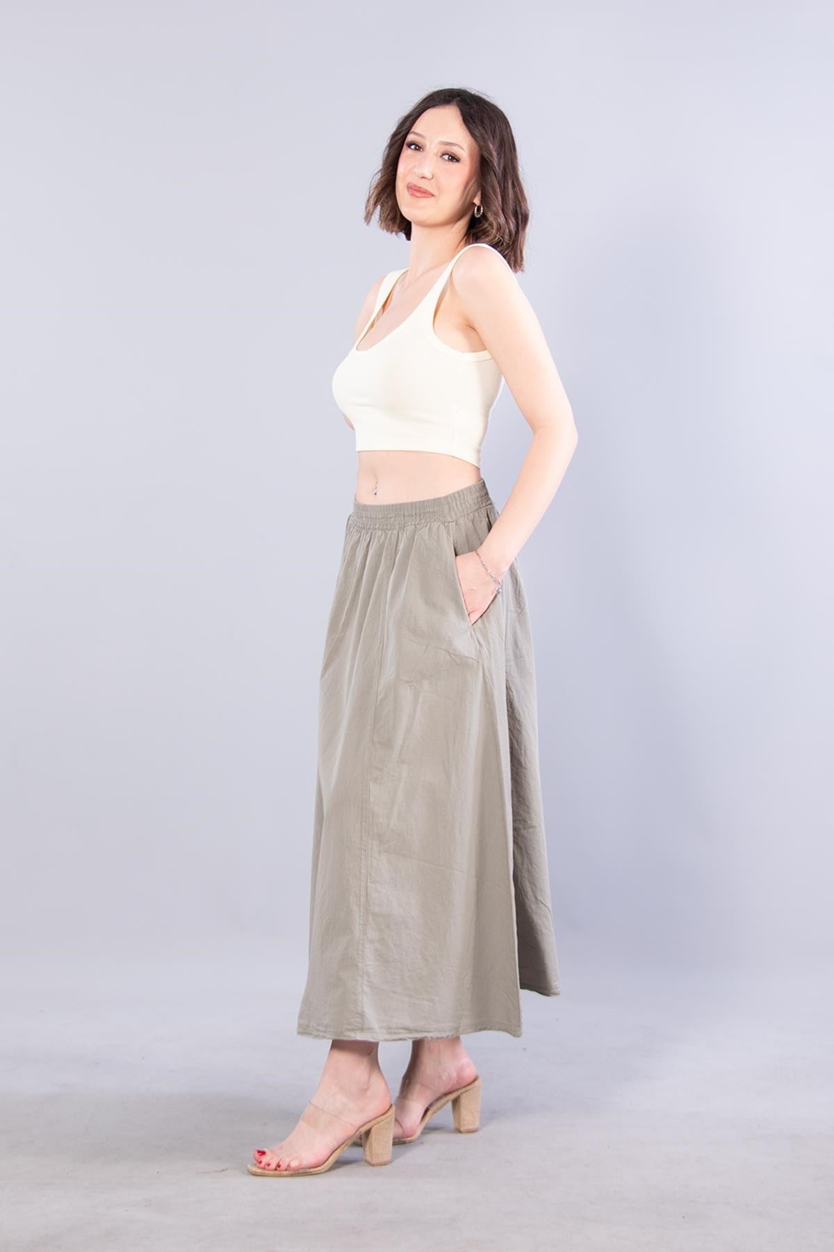 4449 Poplin Uzun Etek