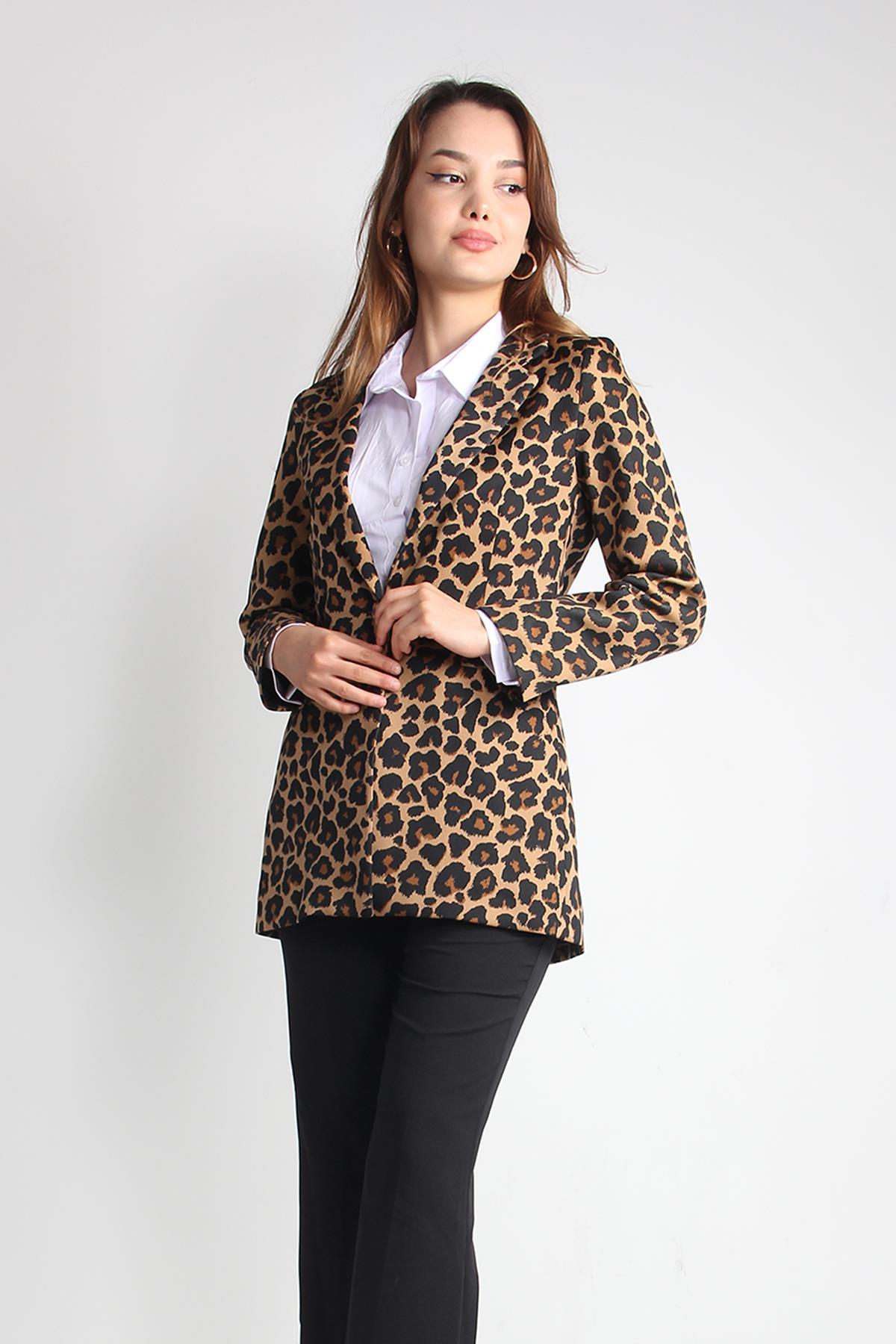 4781 Leopar Desenli Ceket