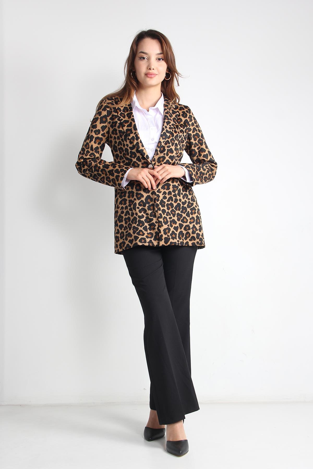 4781 Leopar Desenli Ceket