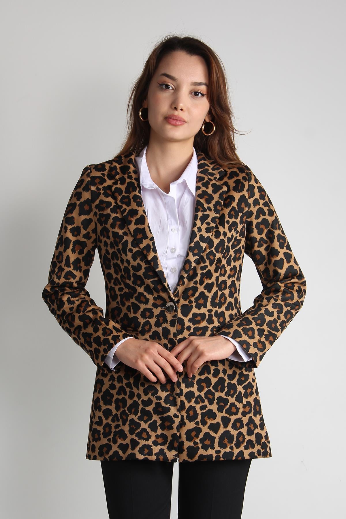 4781 Leopar Desenli Ceket