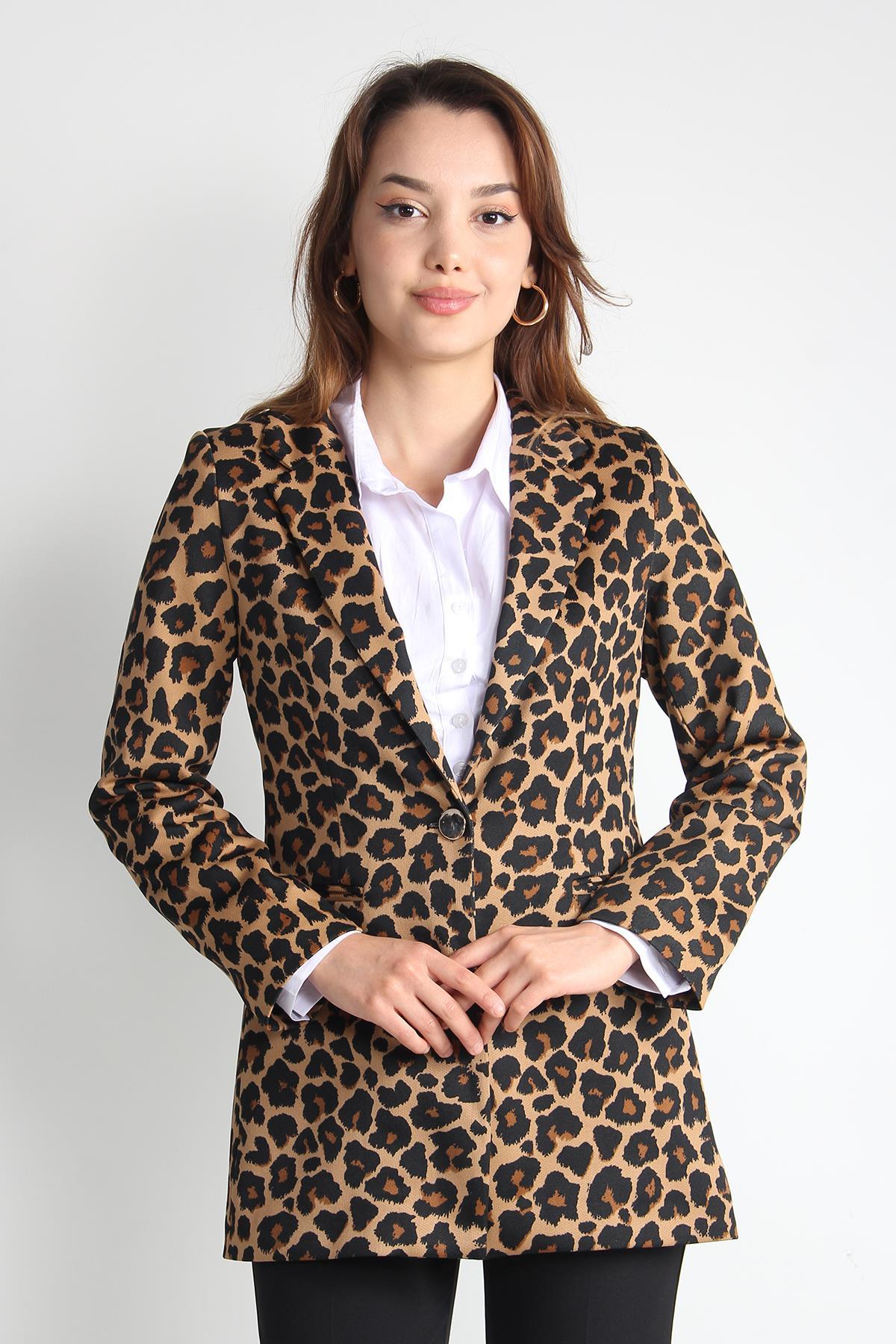 4781 Leopar Desenli Ceket