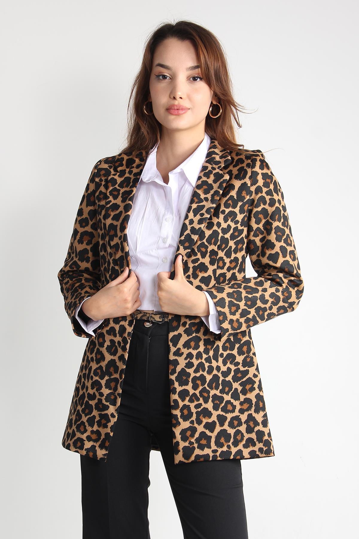 4781 Leopar Desenli Ceket