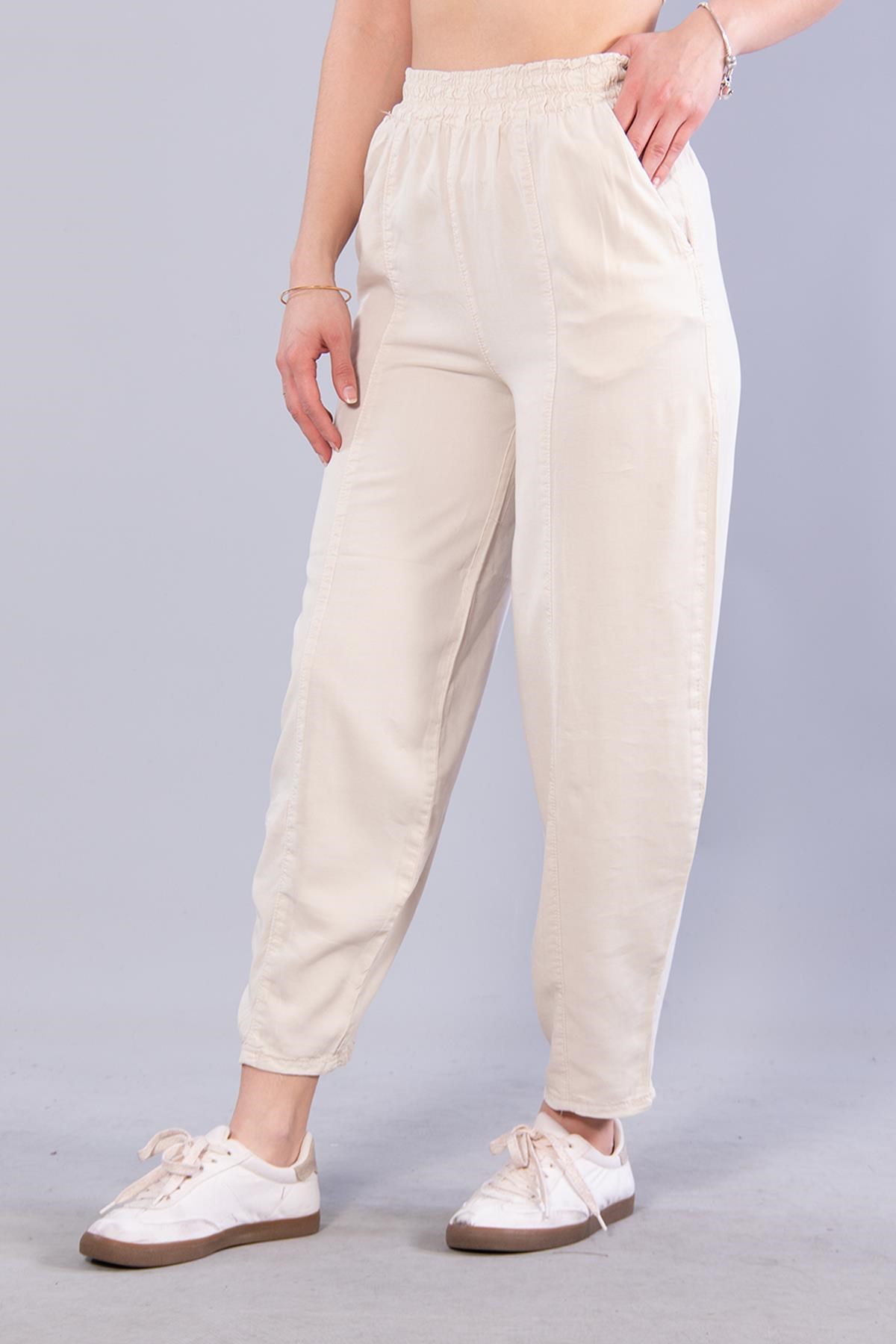 5456 Paça Ortası Dikiş Modelli Tensel Balon Pantolon