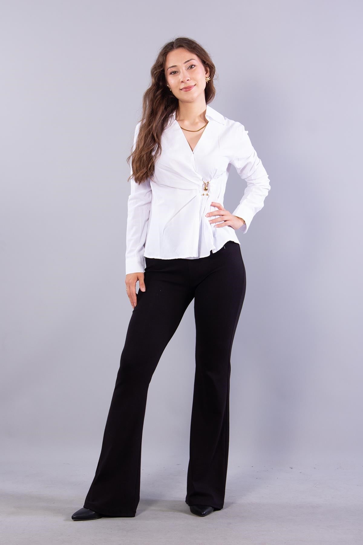 8317 Poplin Tokalı Gömlek