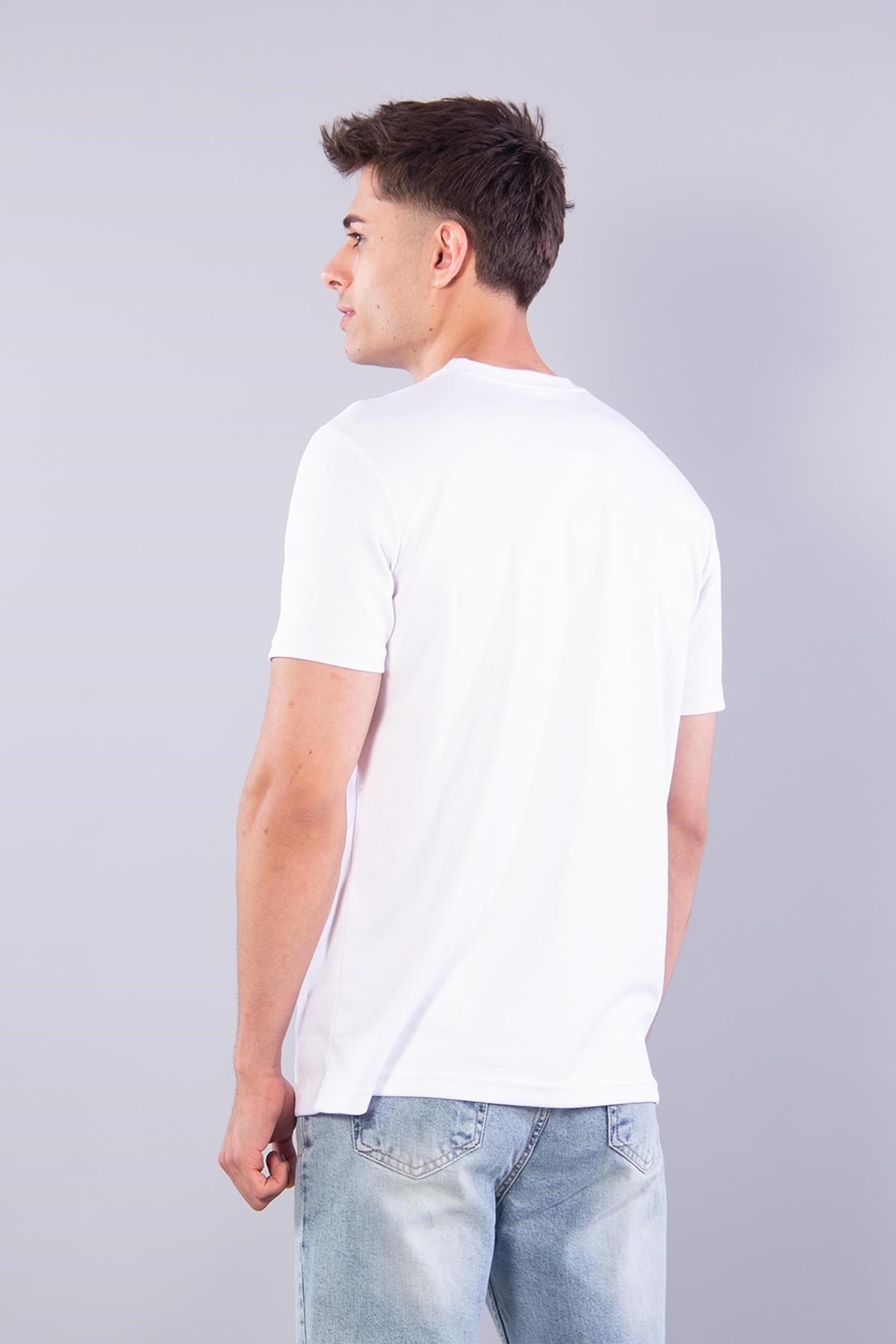 8342 Modal Overdo Yazılı O Yaka T-shirt