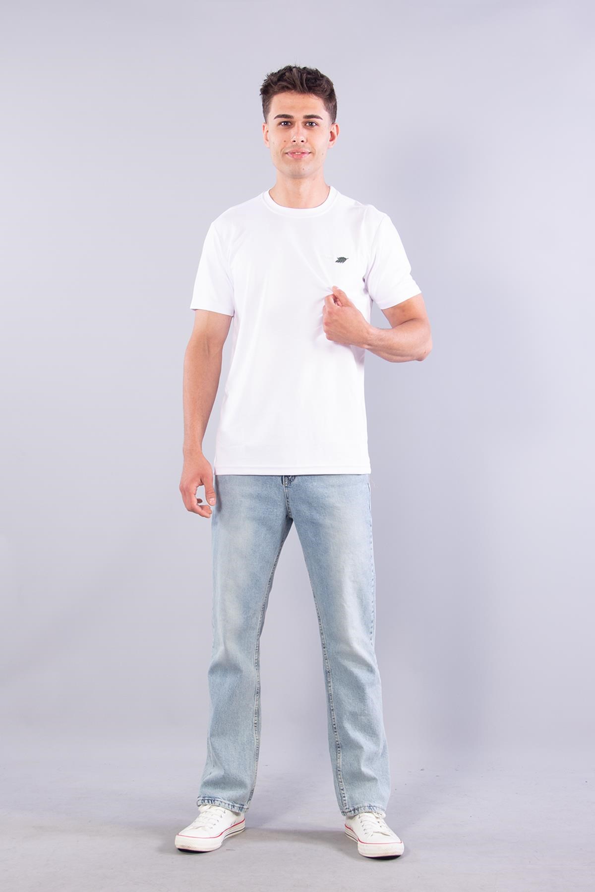 8342 Modal Overdo Yazılı O Yaka T-shirt