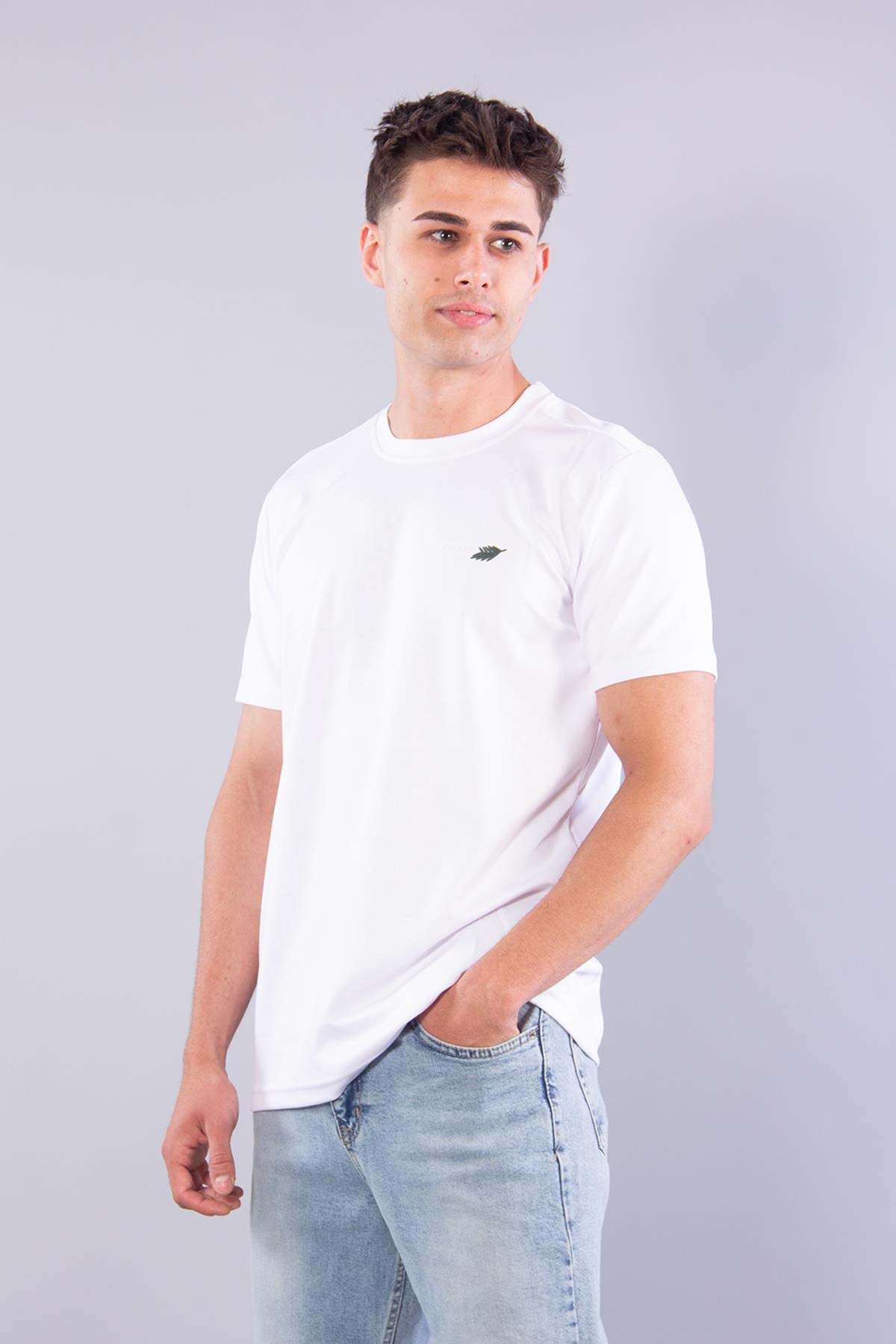 8342 Modal Overdo Yazılı O Yaka T-shirt