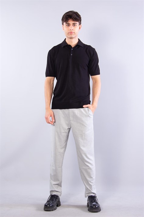 10046 Polo Yaka Düğmeli Kısa Kol T-shirt